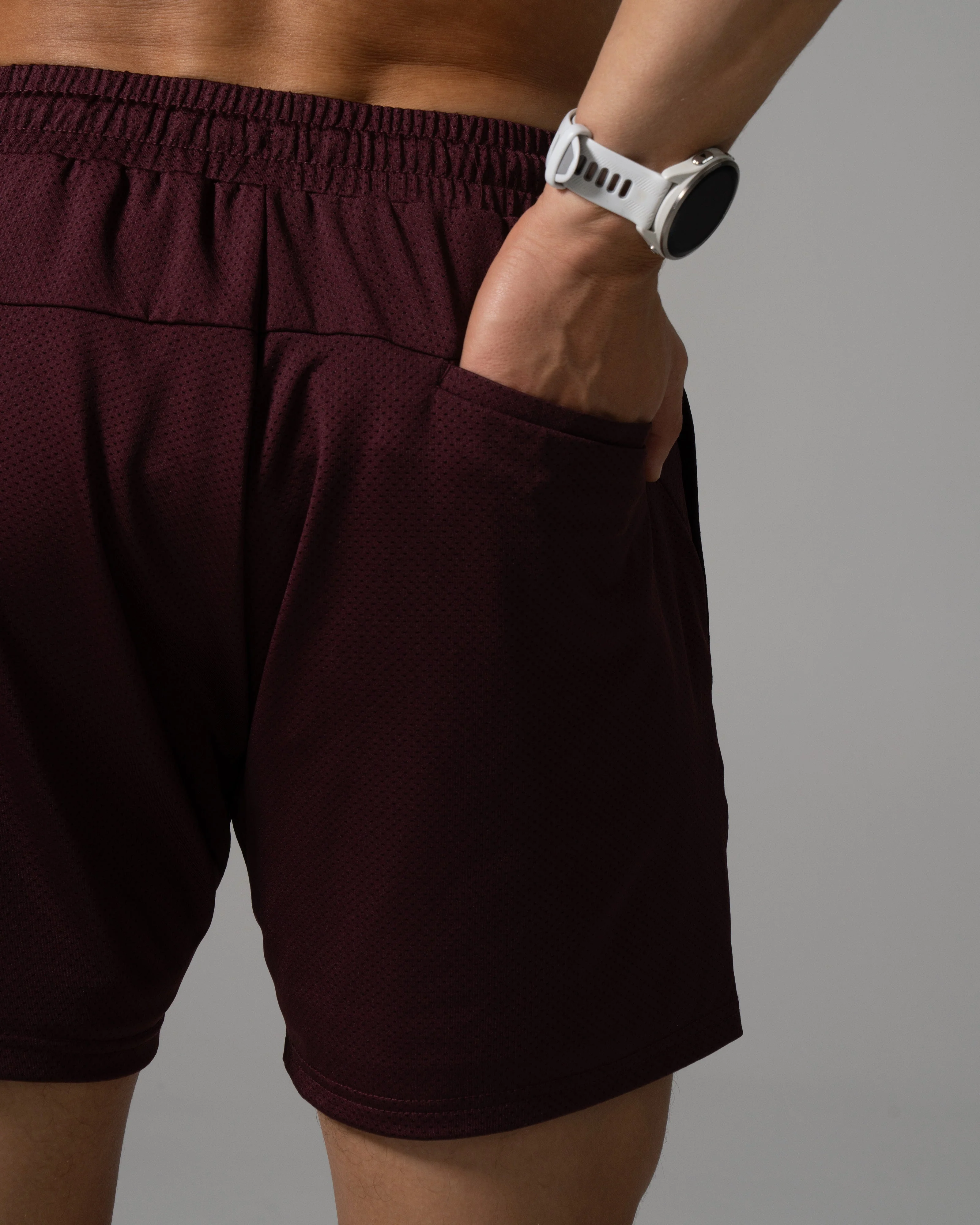 AirFlex Mesh Short - Merlot - Image 6