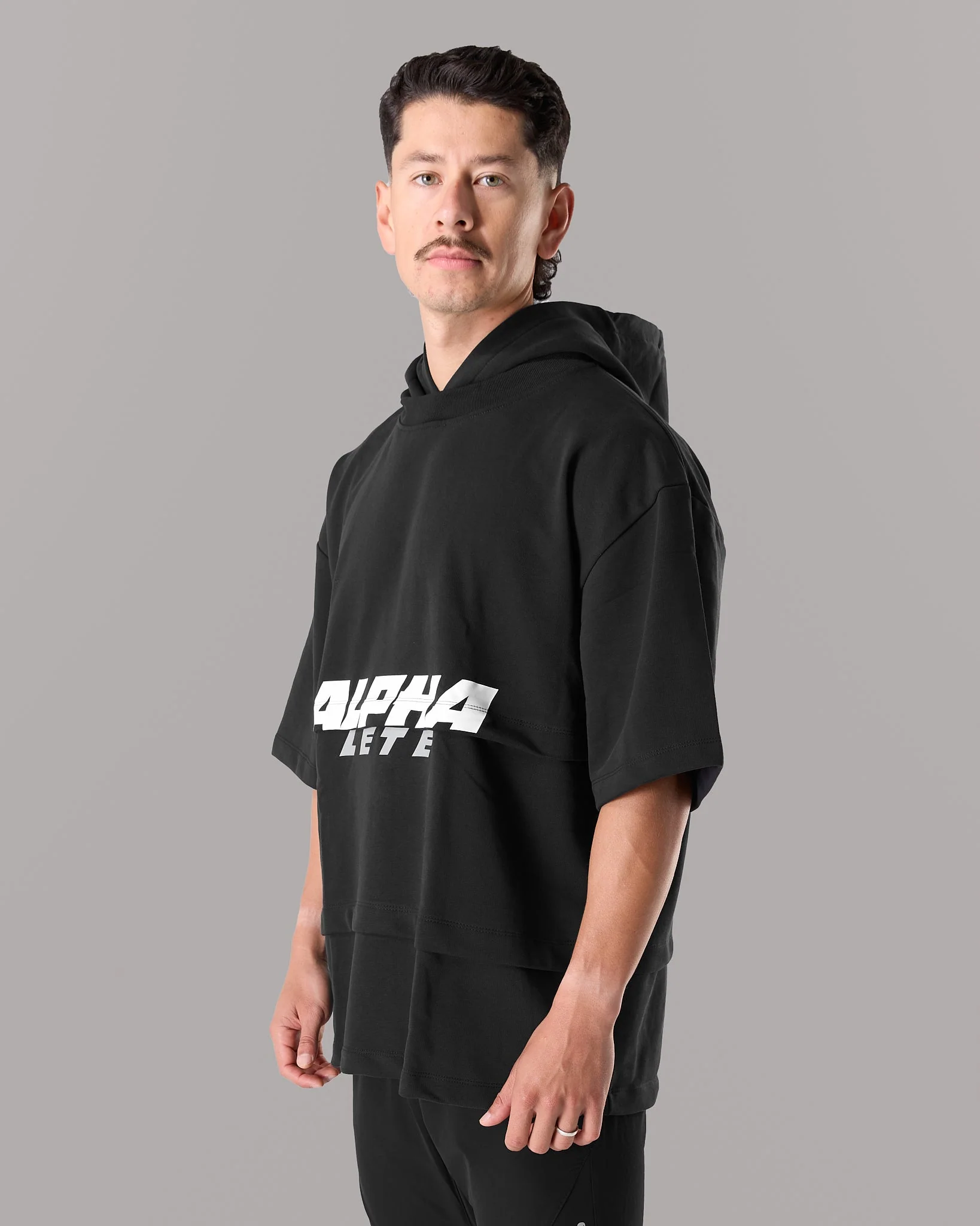 Alpha Layered Hoodie - Black - Image 3