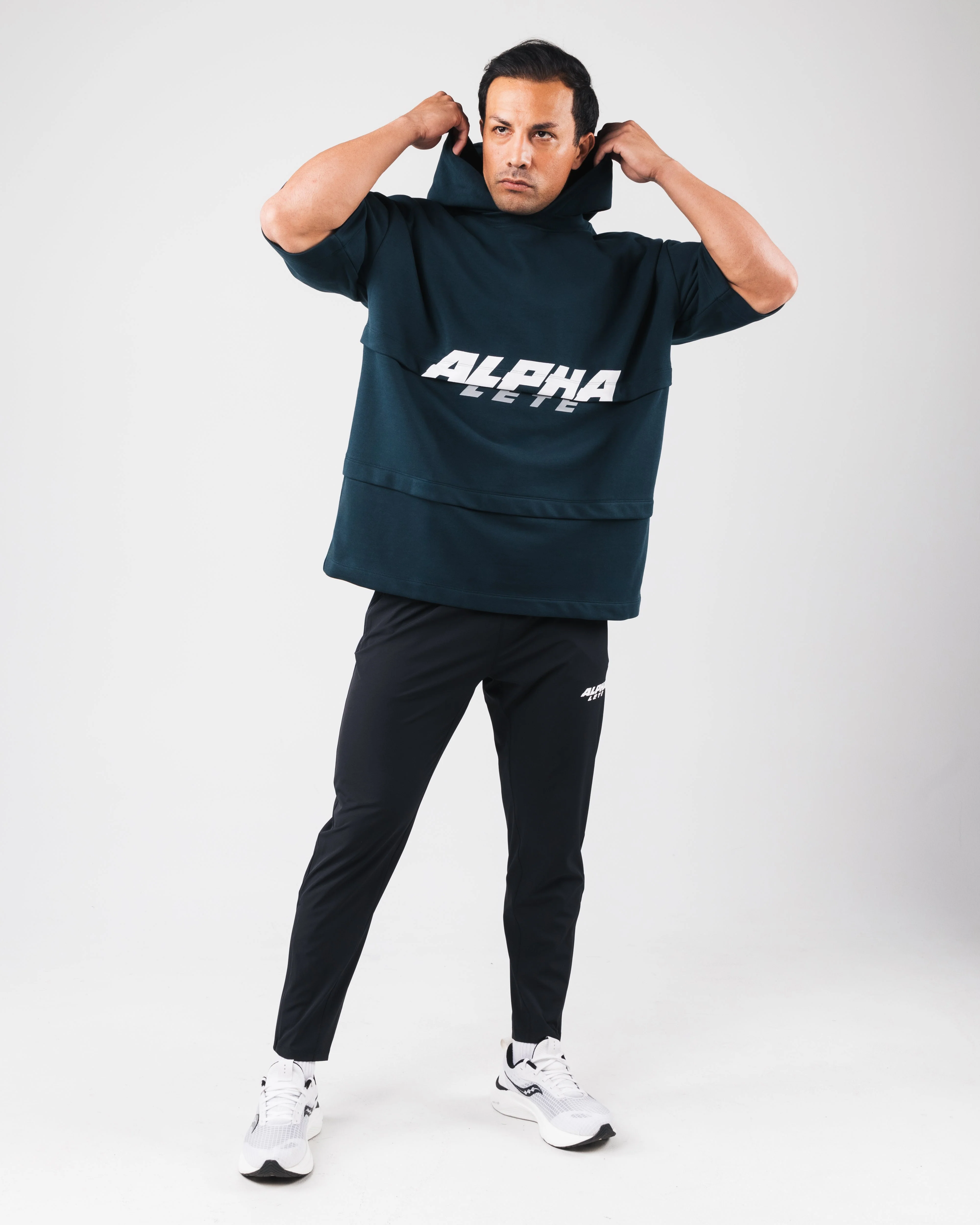 Alpha Layered Hoodie - Dark Cyan - Image 2