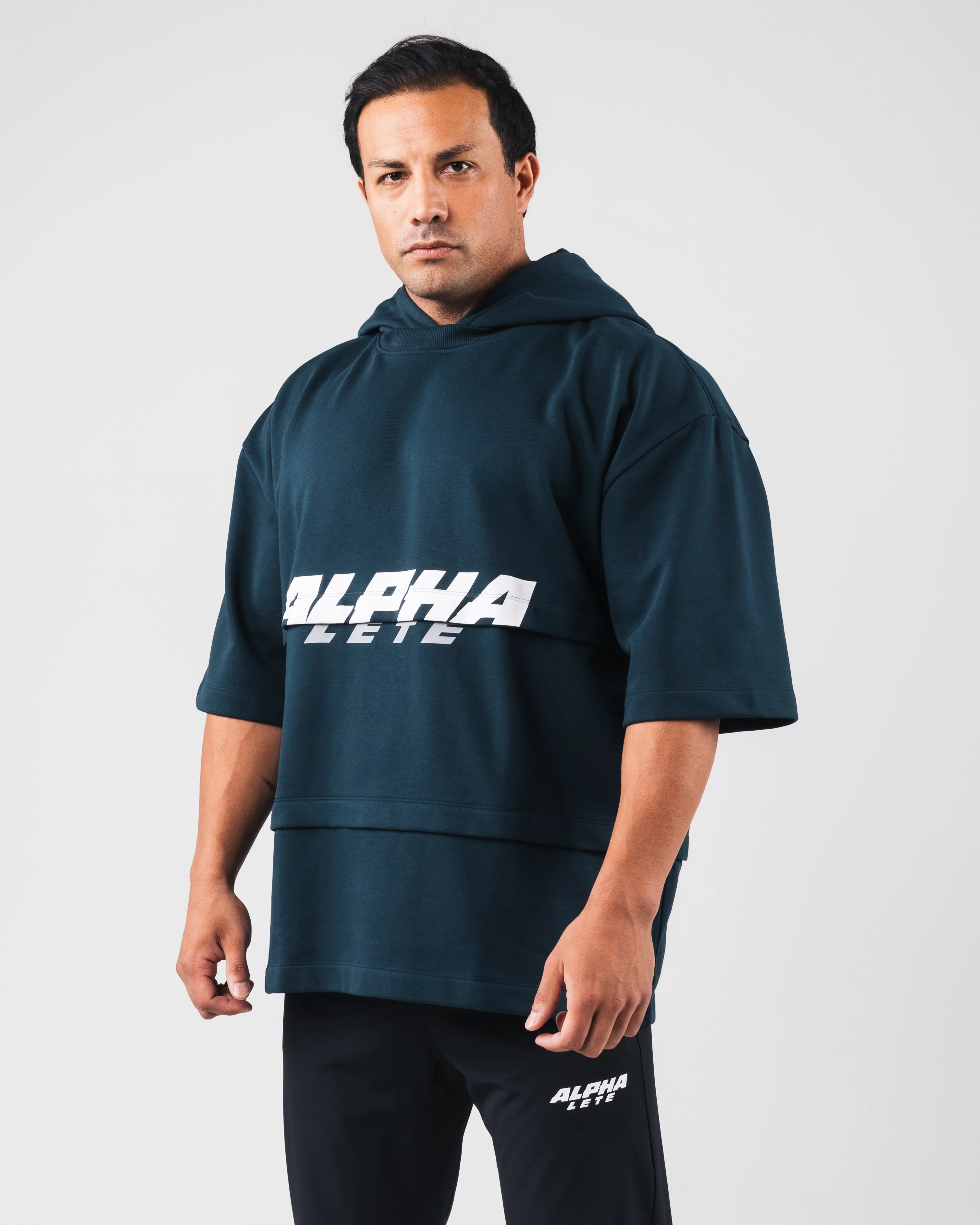 Alpha Layered Hoodie - Dark Cyan - Image 3