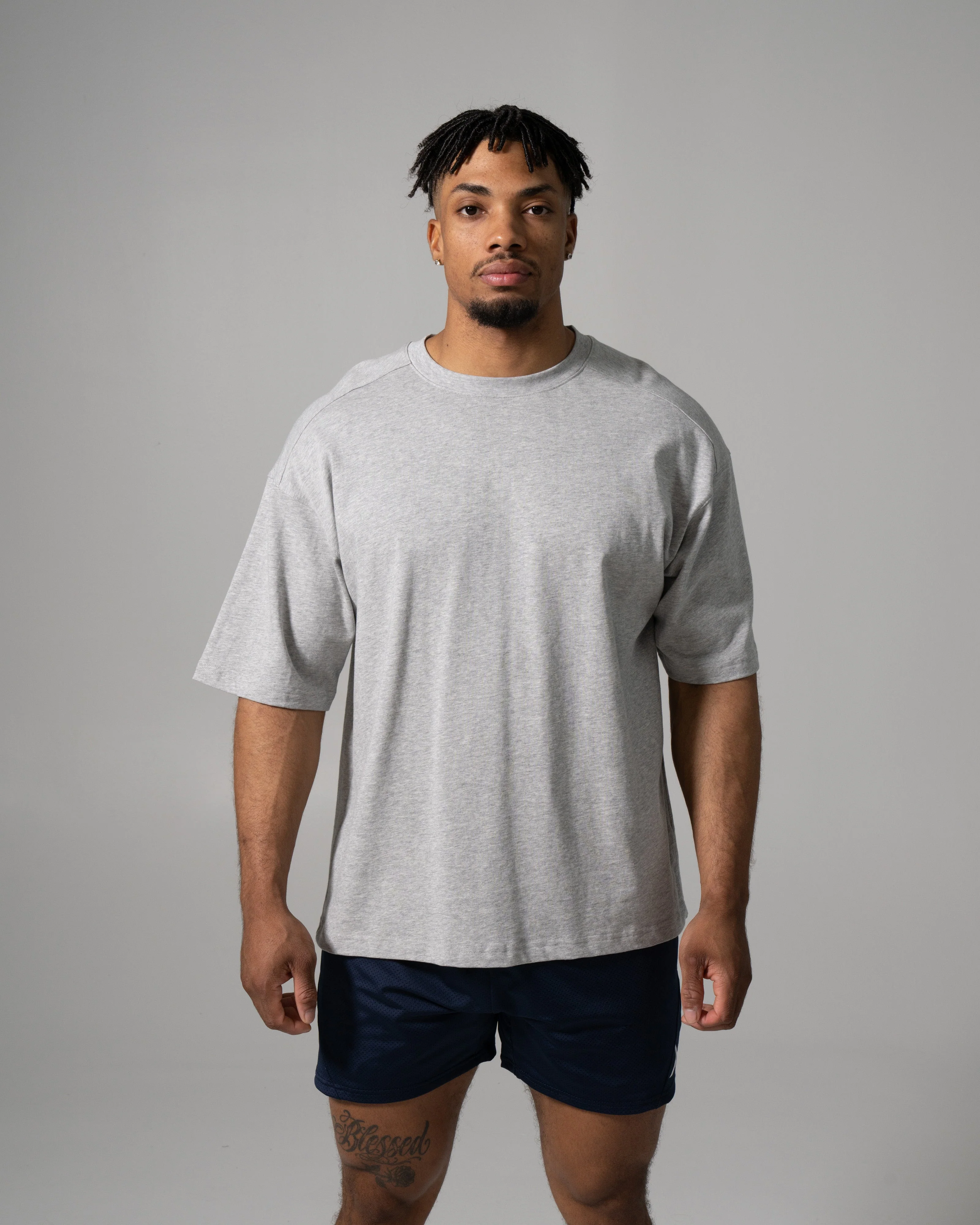 Alpha Tee - Med Heather Grey - Image 2