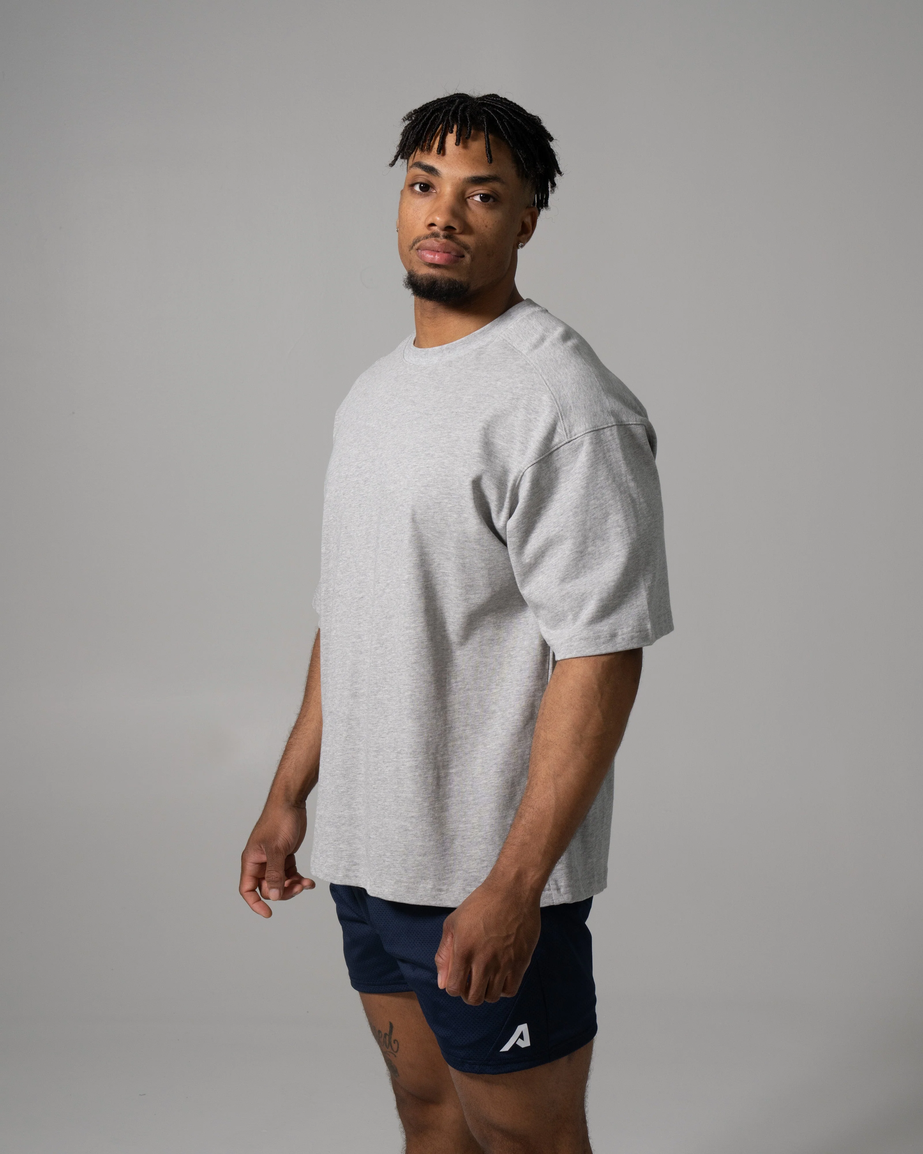Alpha Tee - Med Heather Grey - Image 3