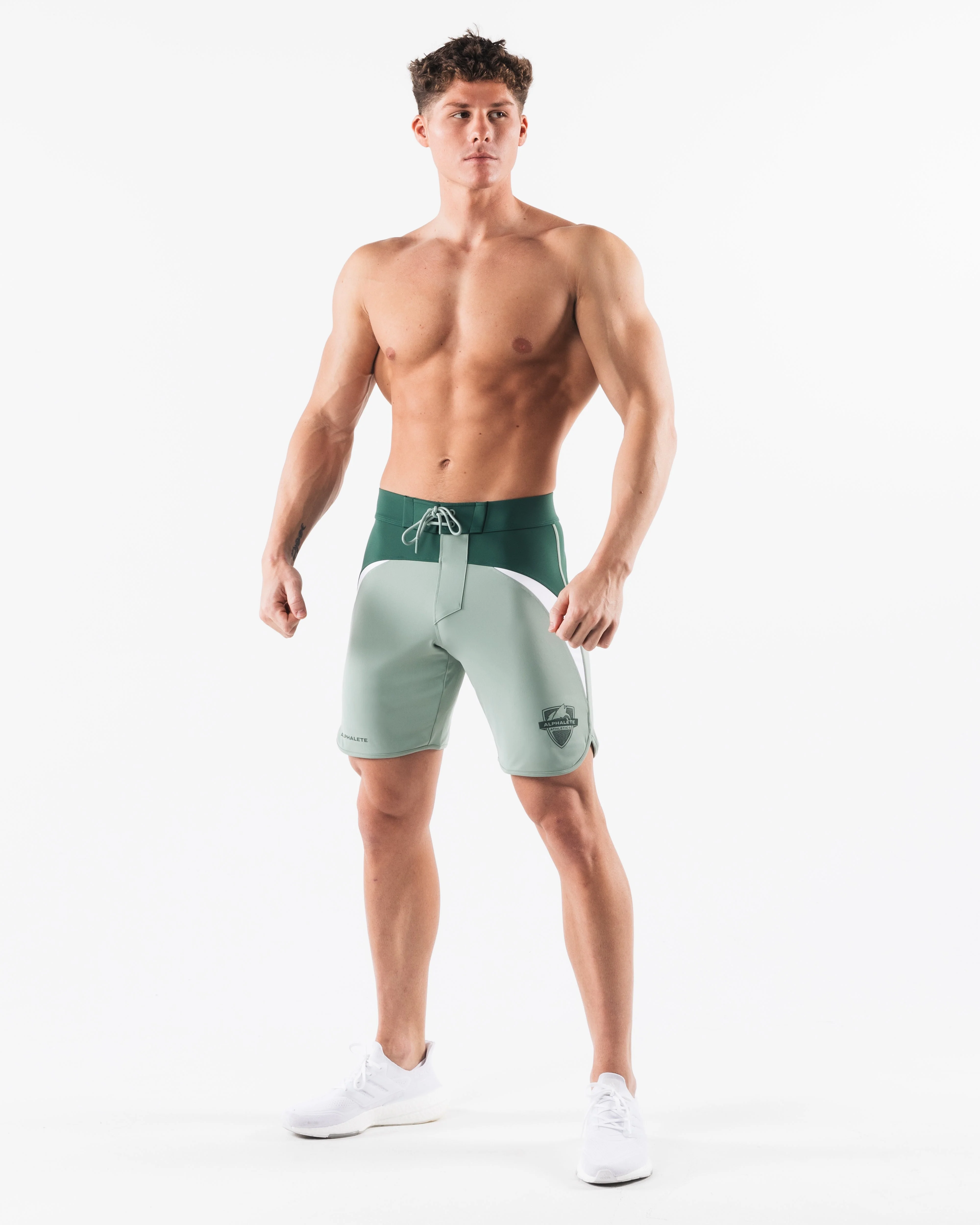 Crescent Boardshort - Emerald Green - Image 6