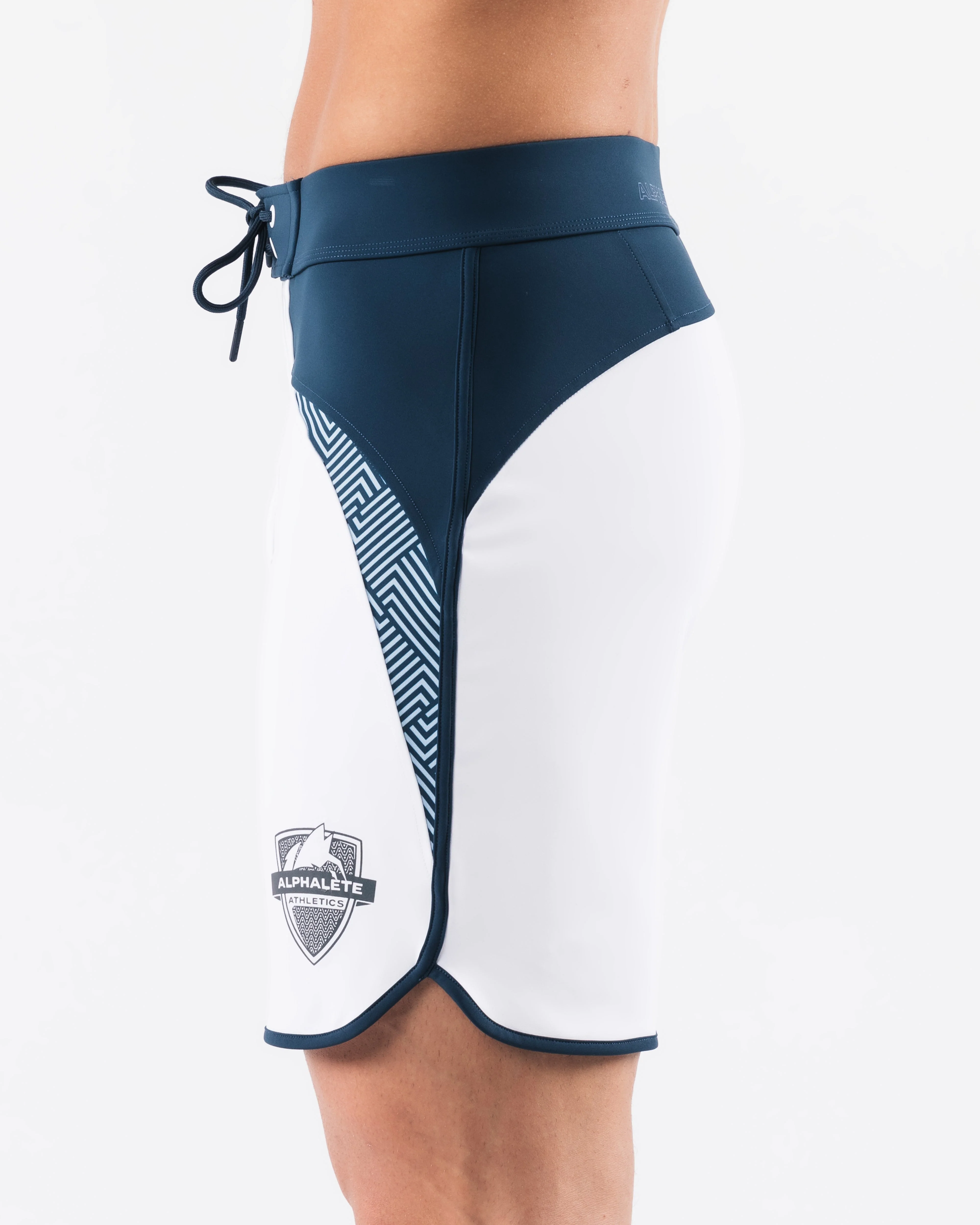 Crescent Boardshort - White Navy - Image 3