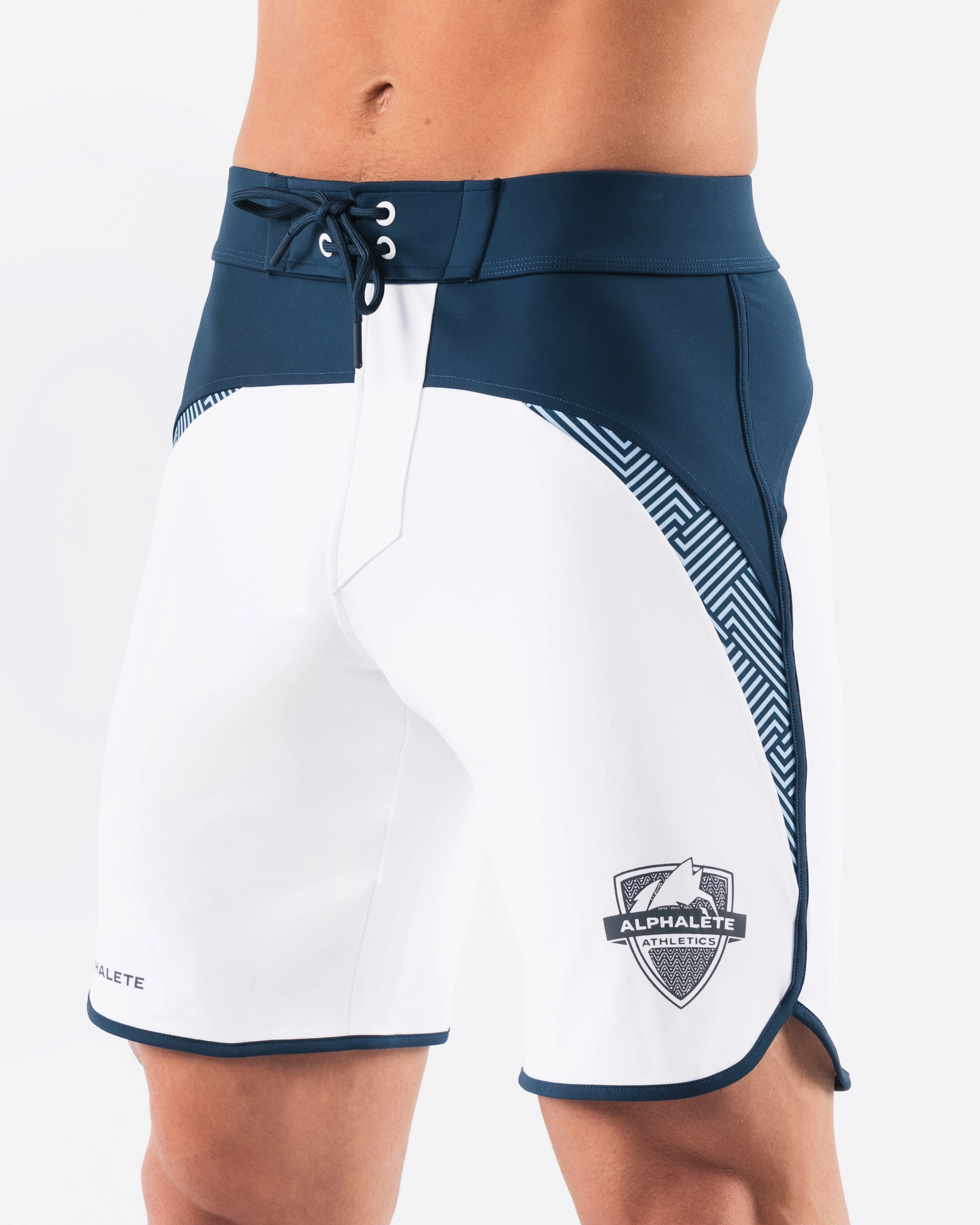 Crescent Boardshort - White Navy - Image 4