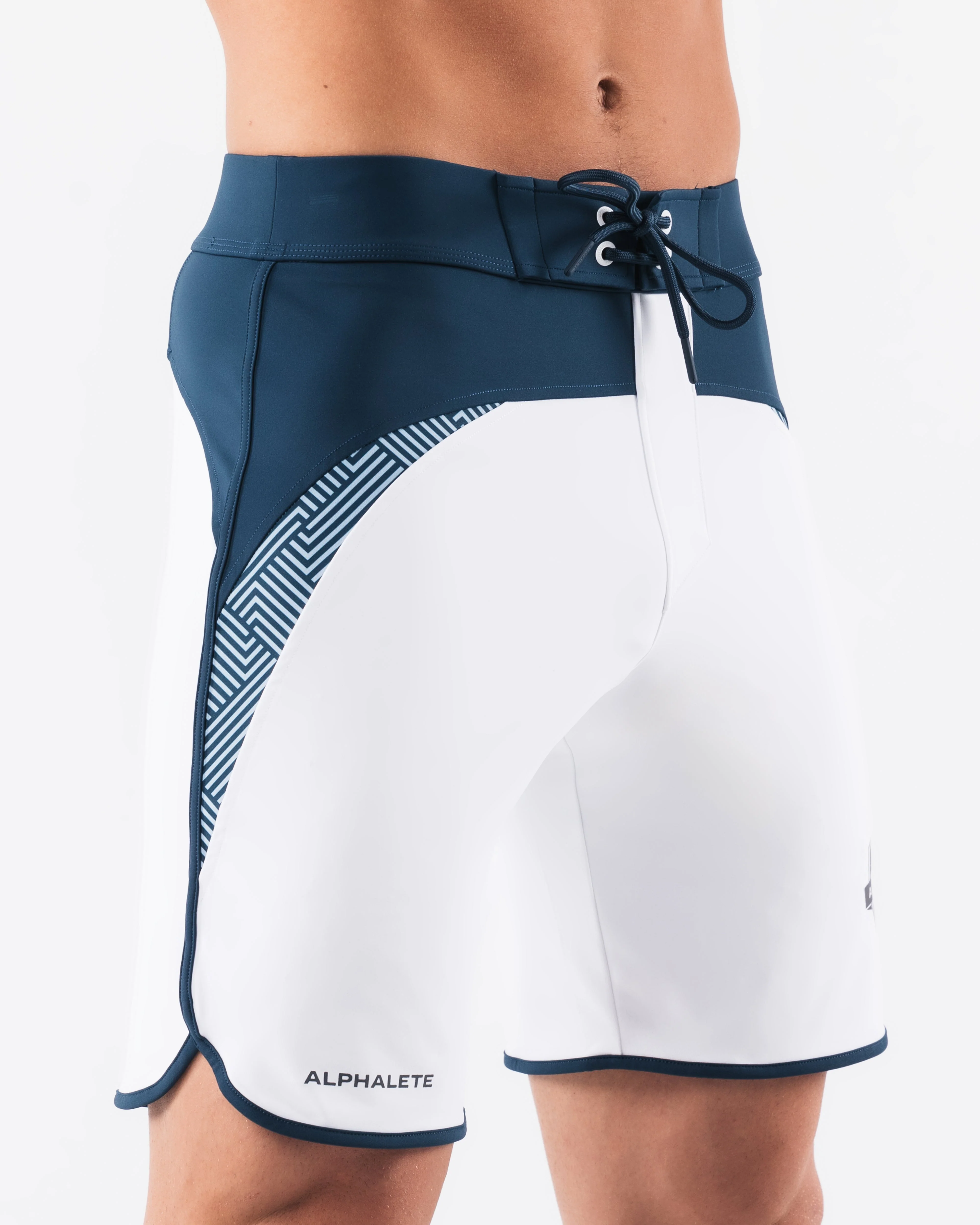 Crescent Boardshort - White Navy - Image 5