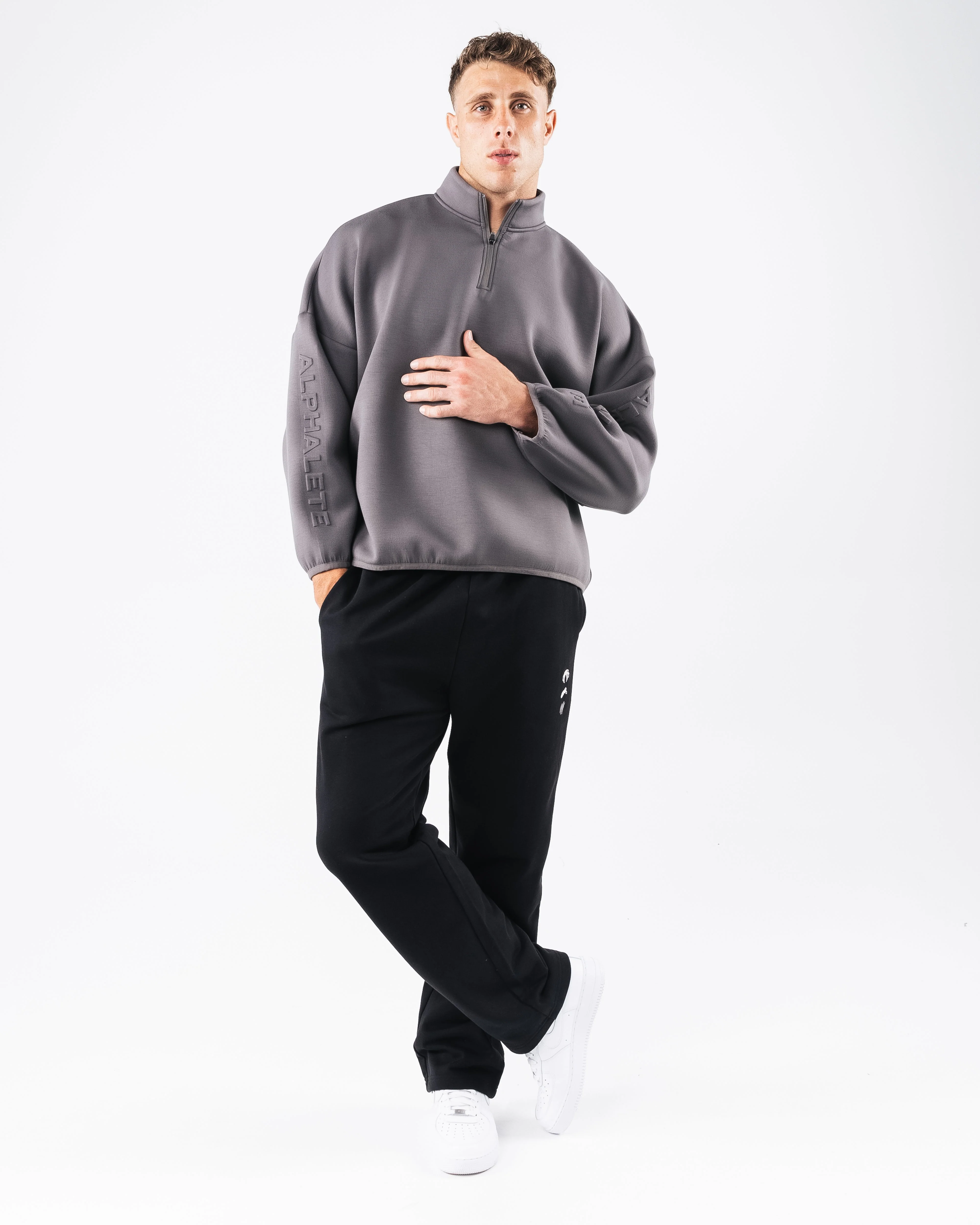 ELMTS Quarter Zip - Heather Cloud - Image 2