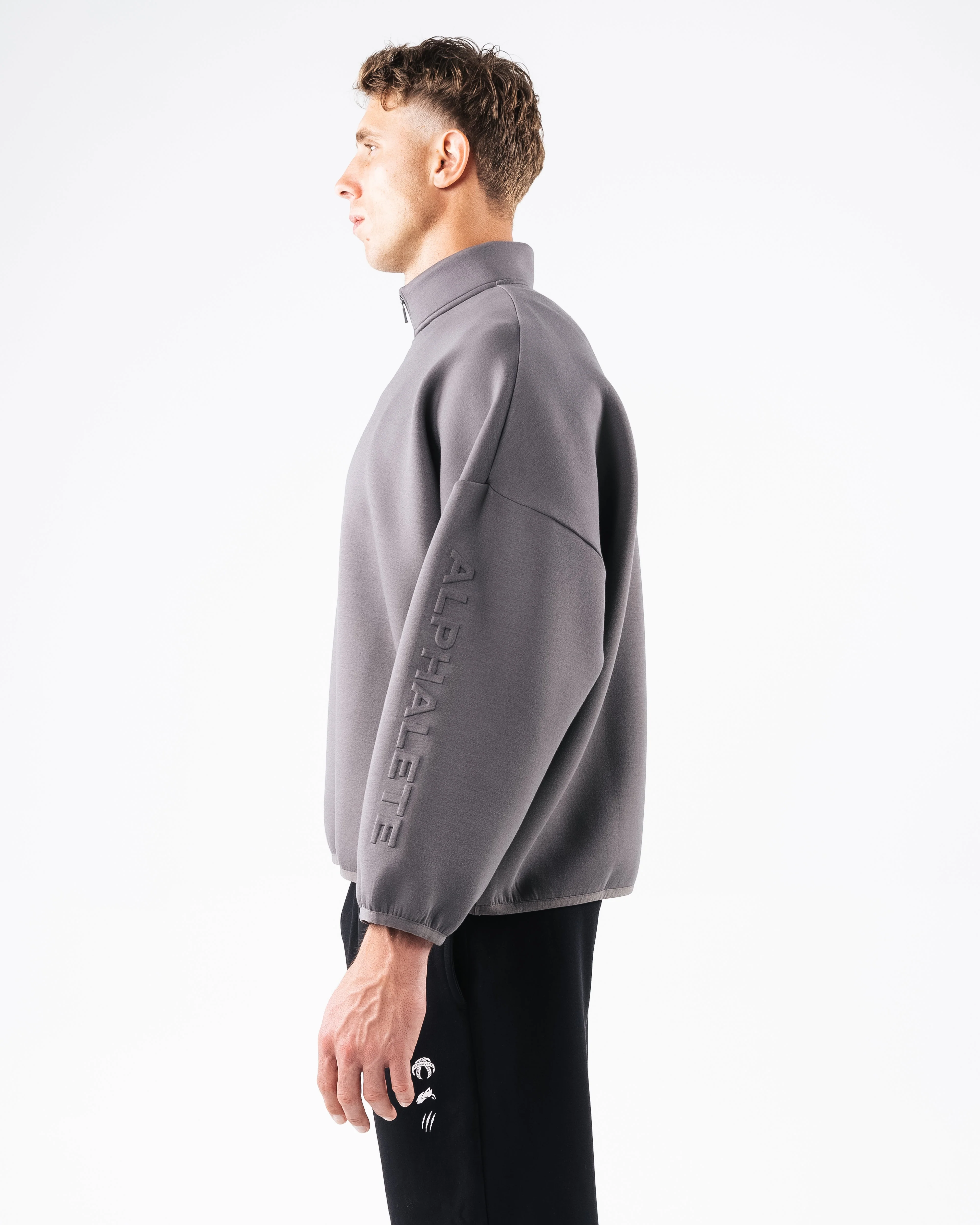 ELMTS Quarter Zip - Heather Cloud - Image 4