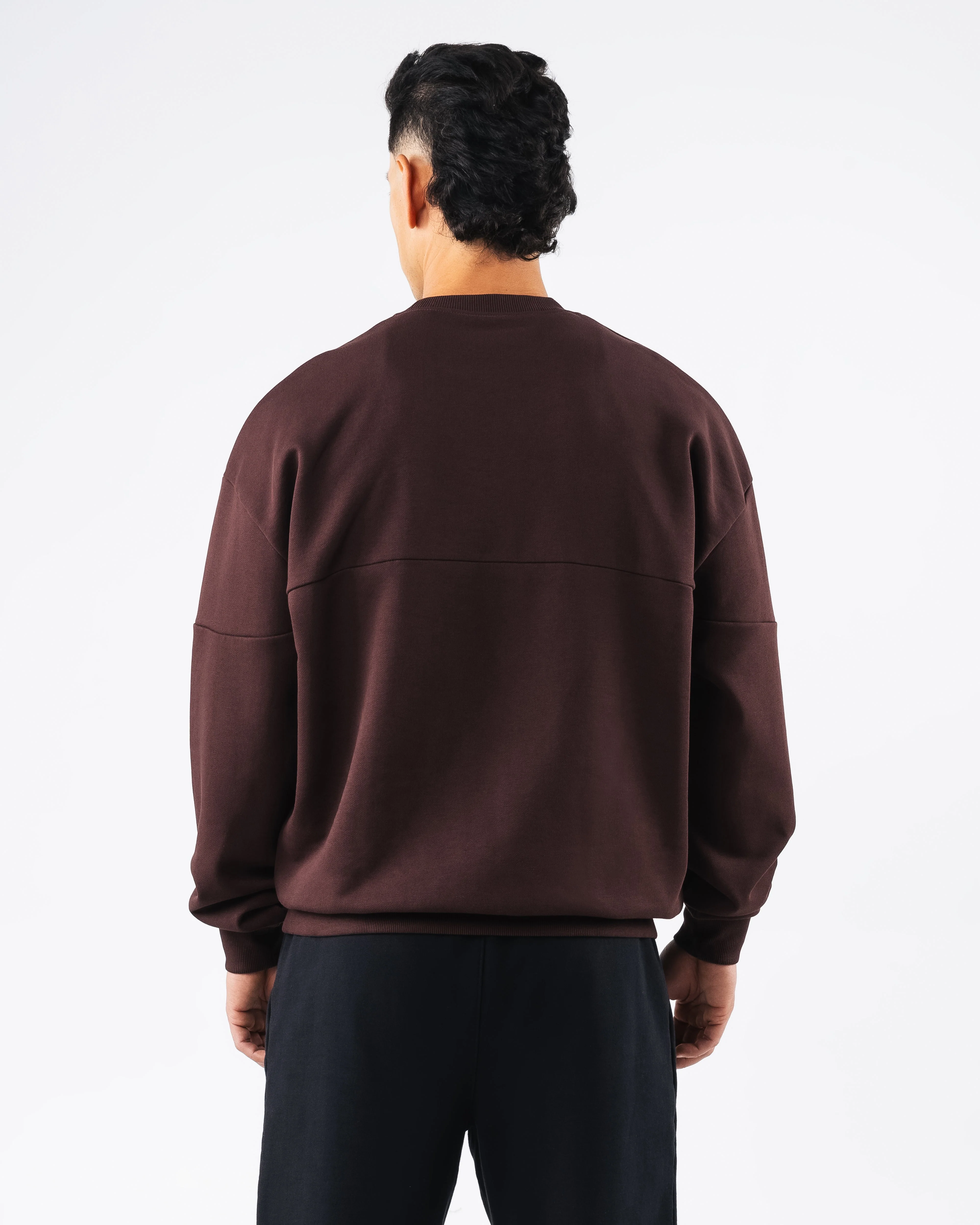 Establishment Split Crewneck - Deep Mauve - Image 4