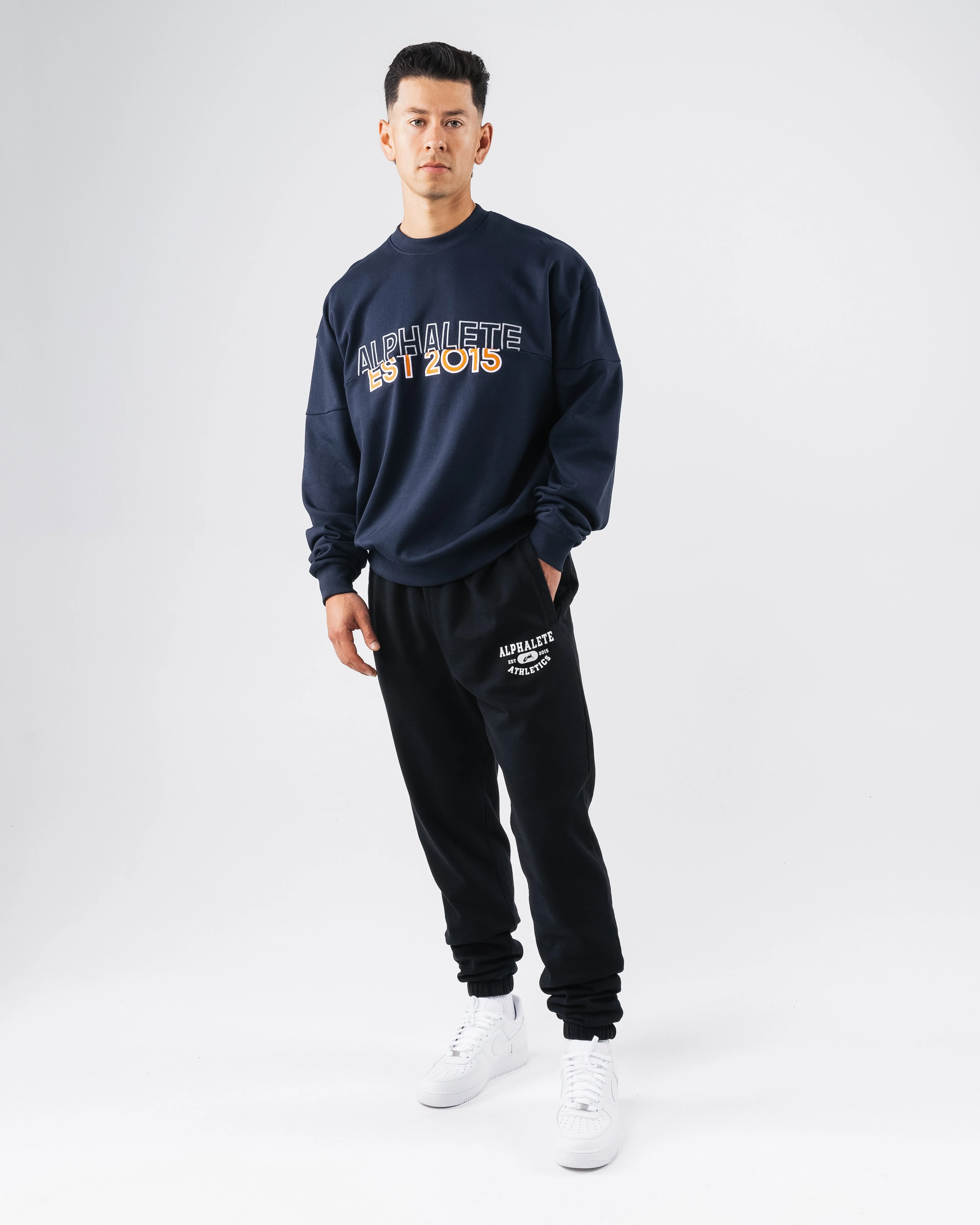 Establishment Split Crewneck - Deep Navy - Image 2