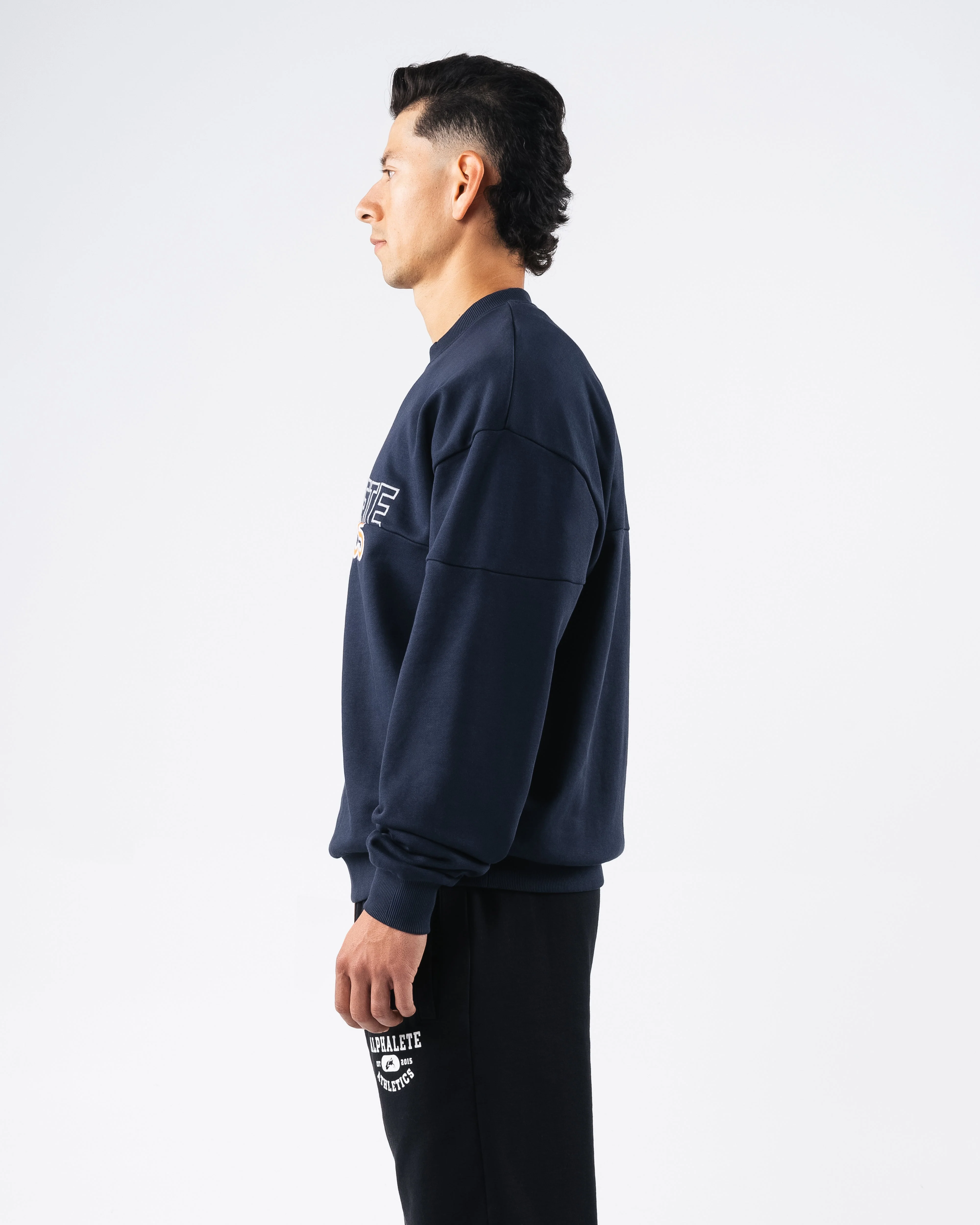 Establishment Split Crewneck - Deep Navy - Image 3