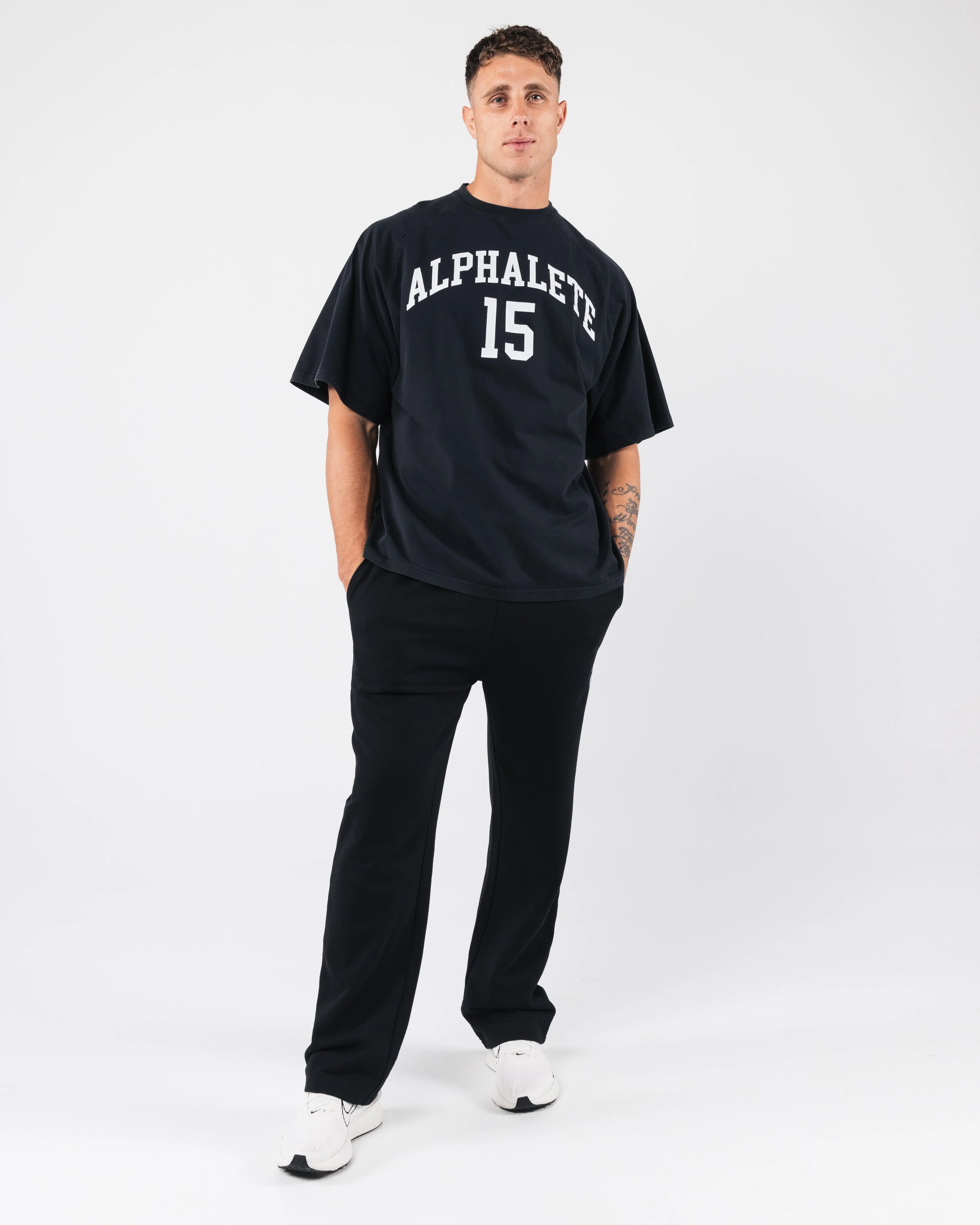 League Box Tee - Black - Image 2