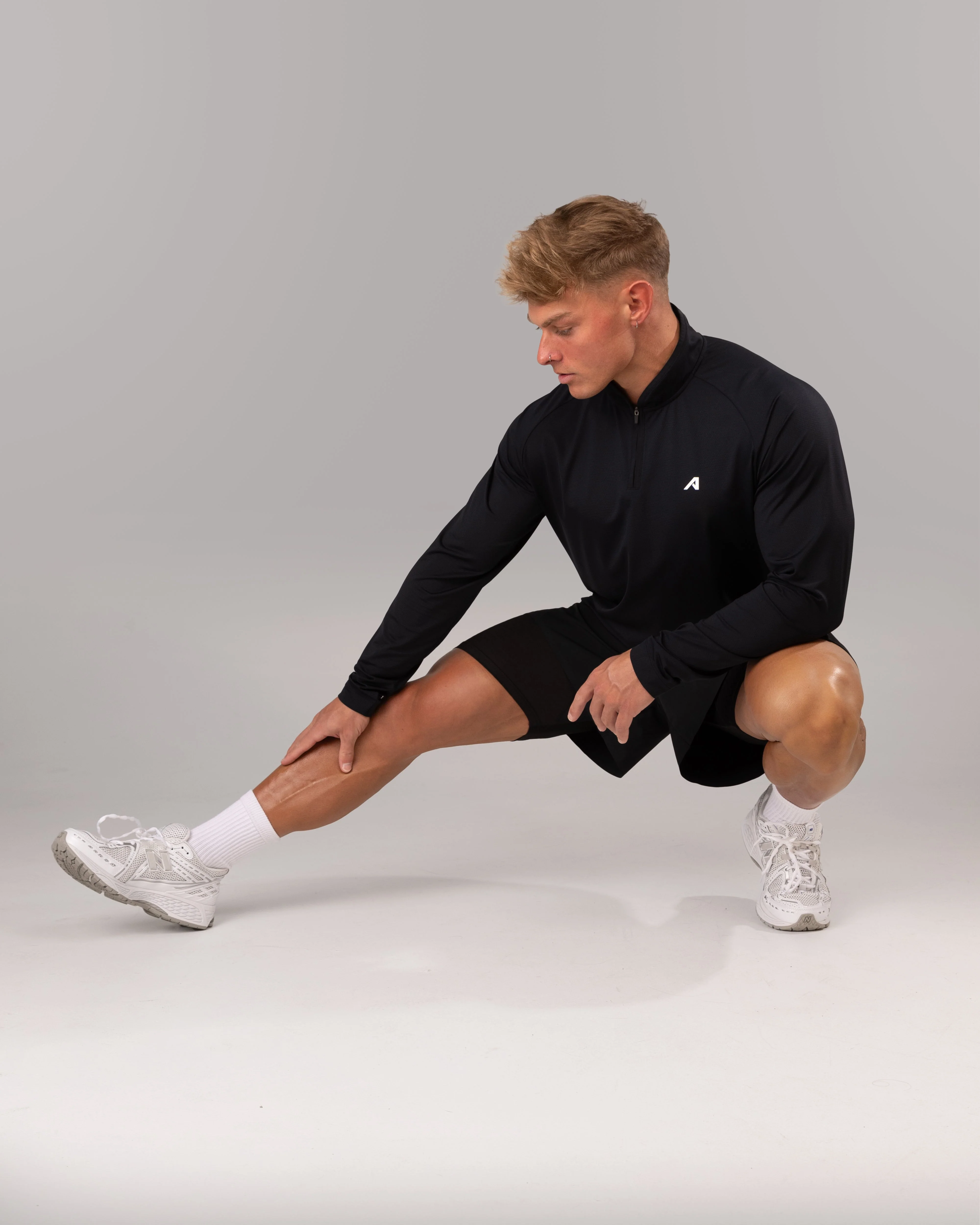 Racer Quarter Zip - Black - Image 4