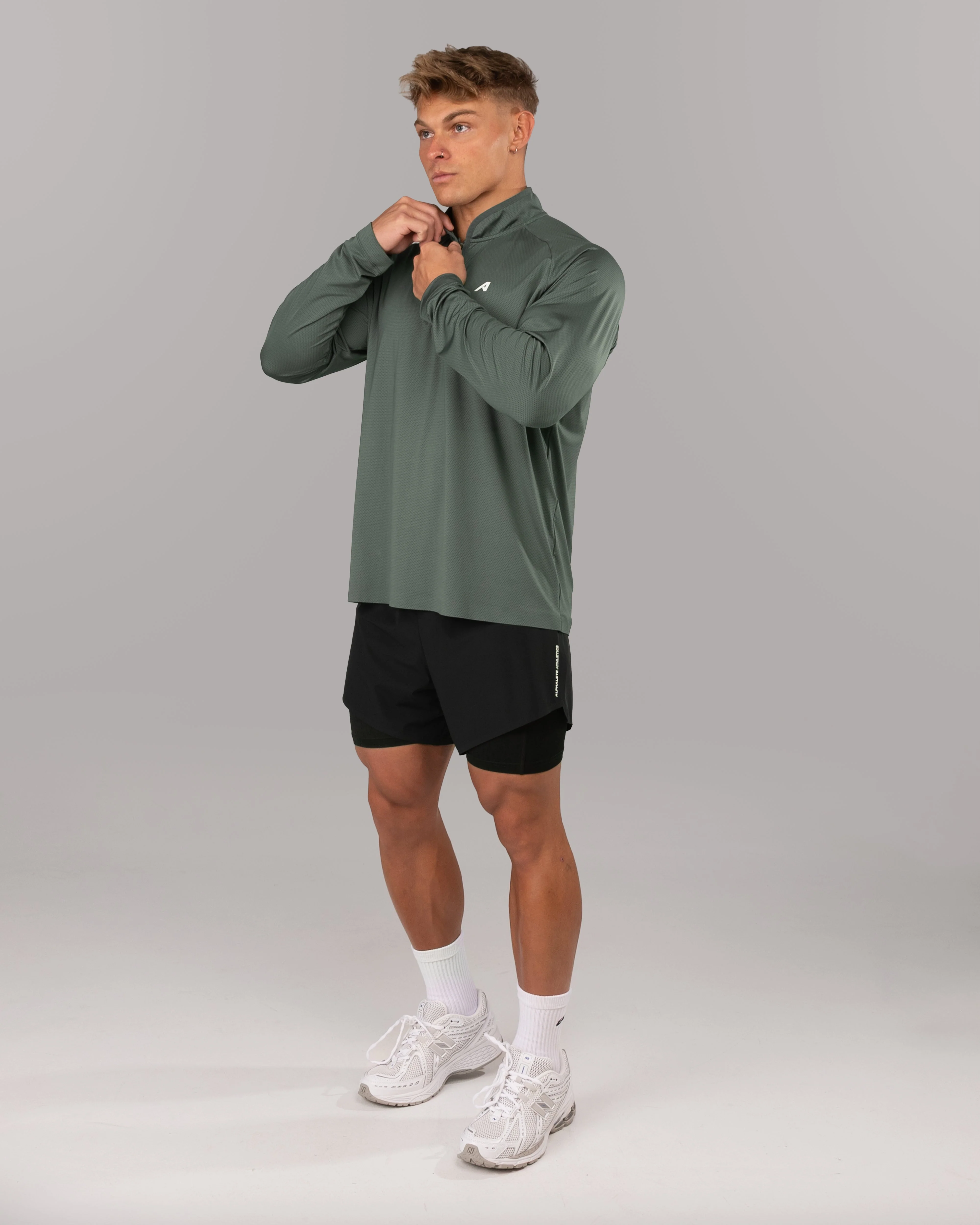 Racer Quarter Zip - Muted Sky - Image 4