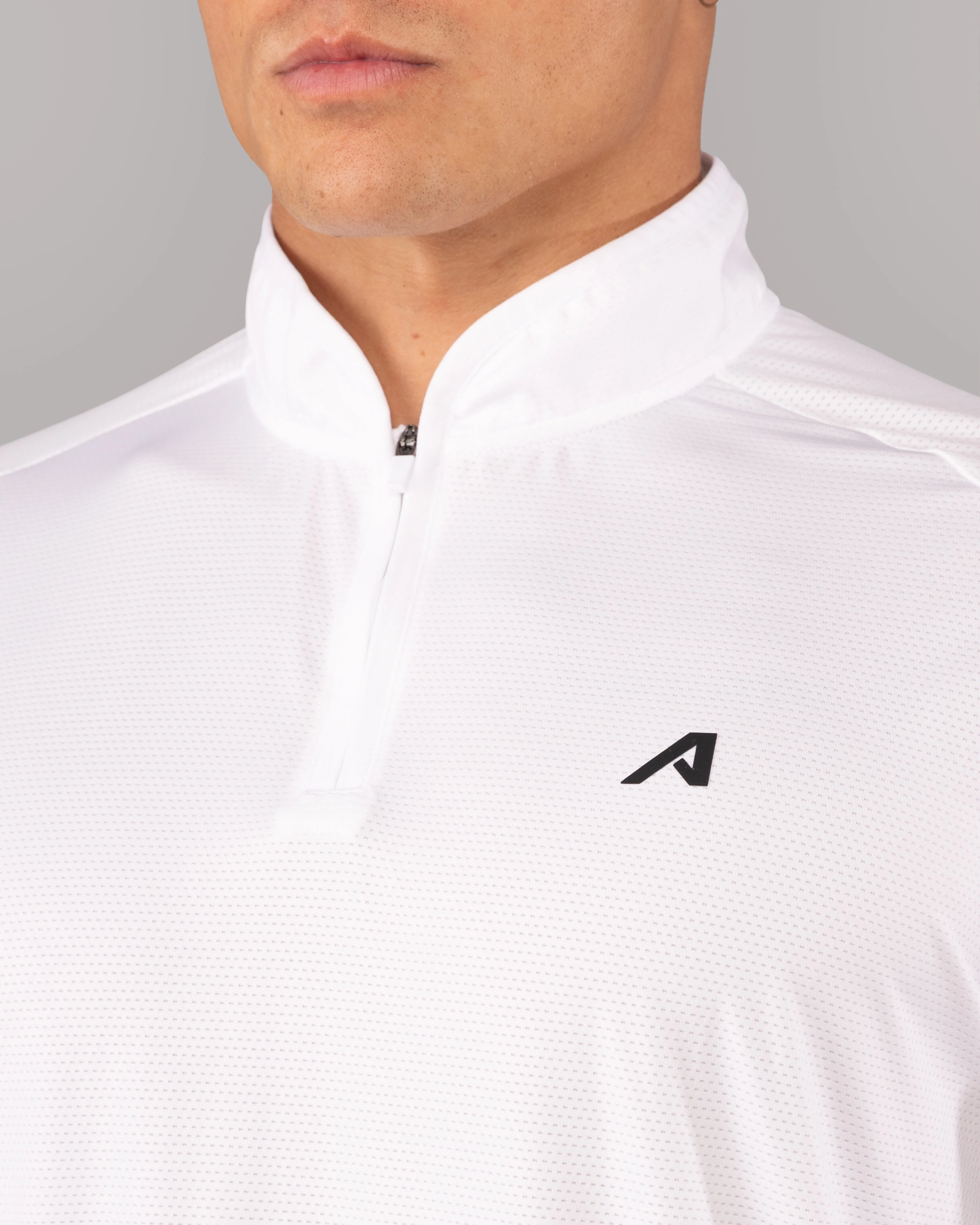 Racer Quarter Zip - White - Image 5