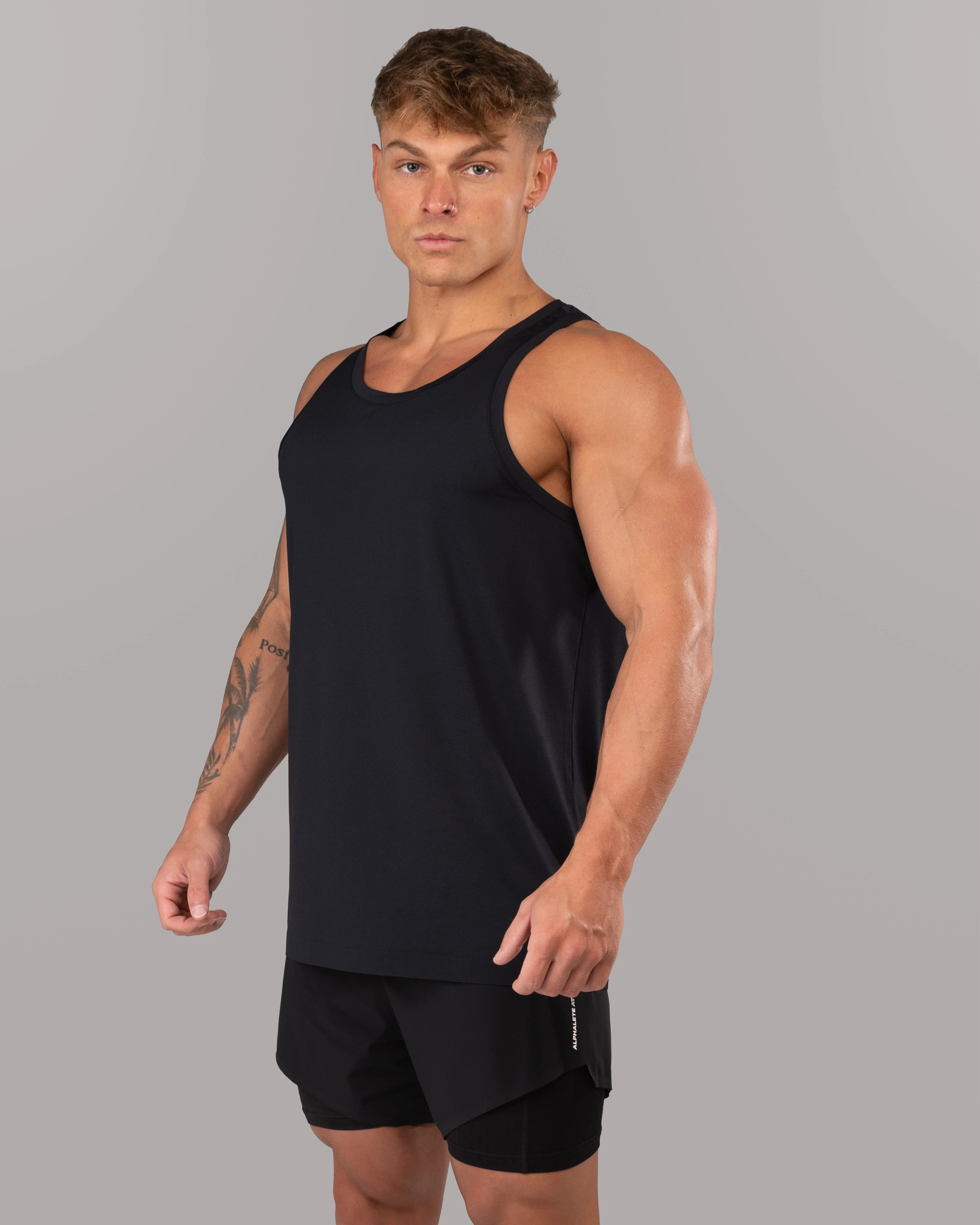 Racer Tank - Black - Image 2
