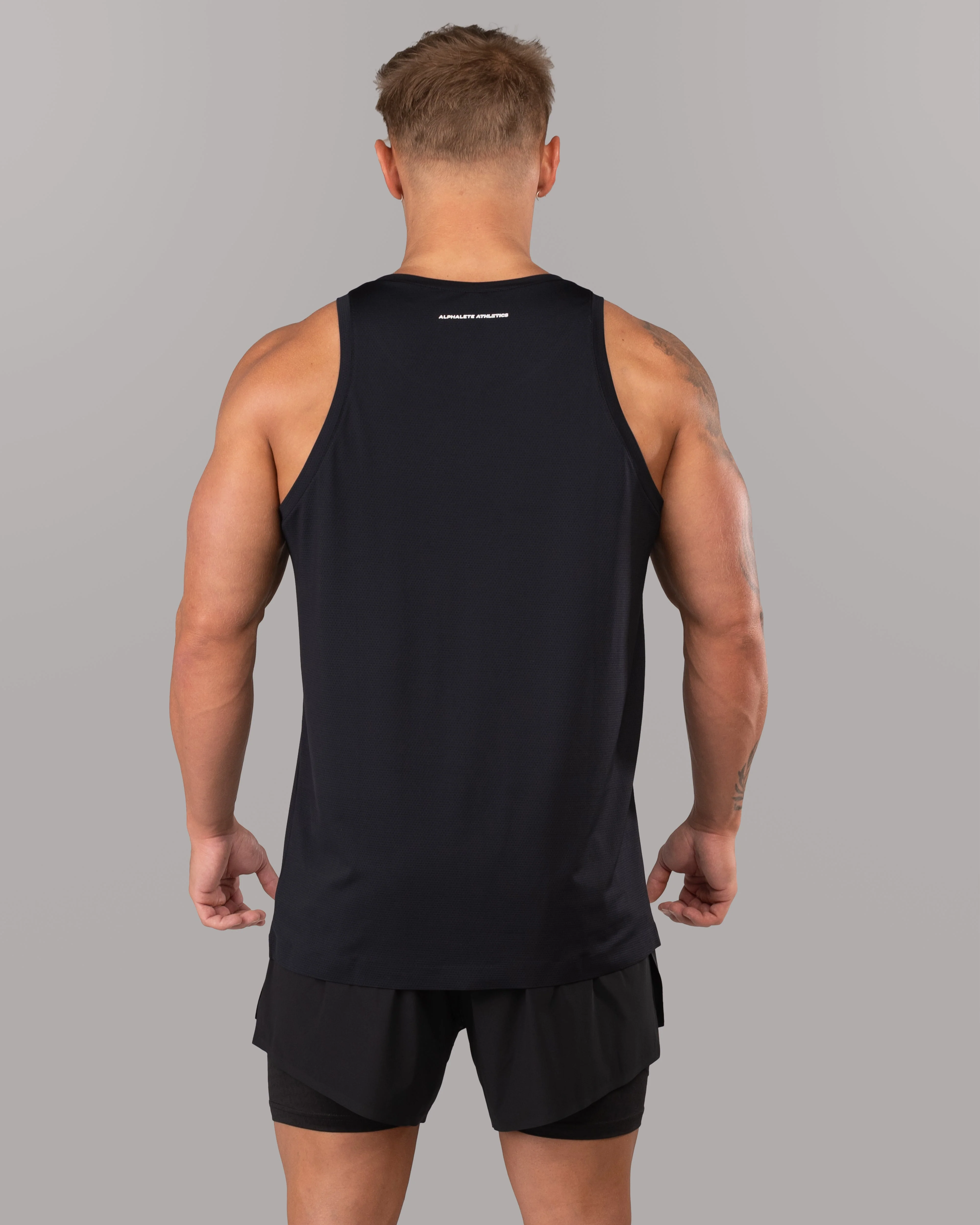Racer Tank - Black - Image 3