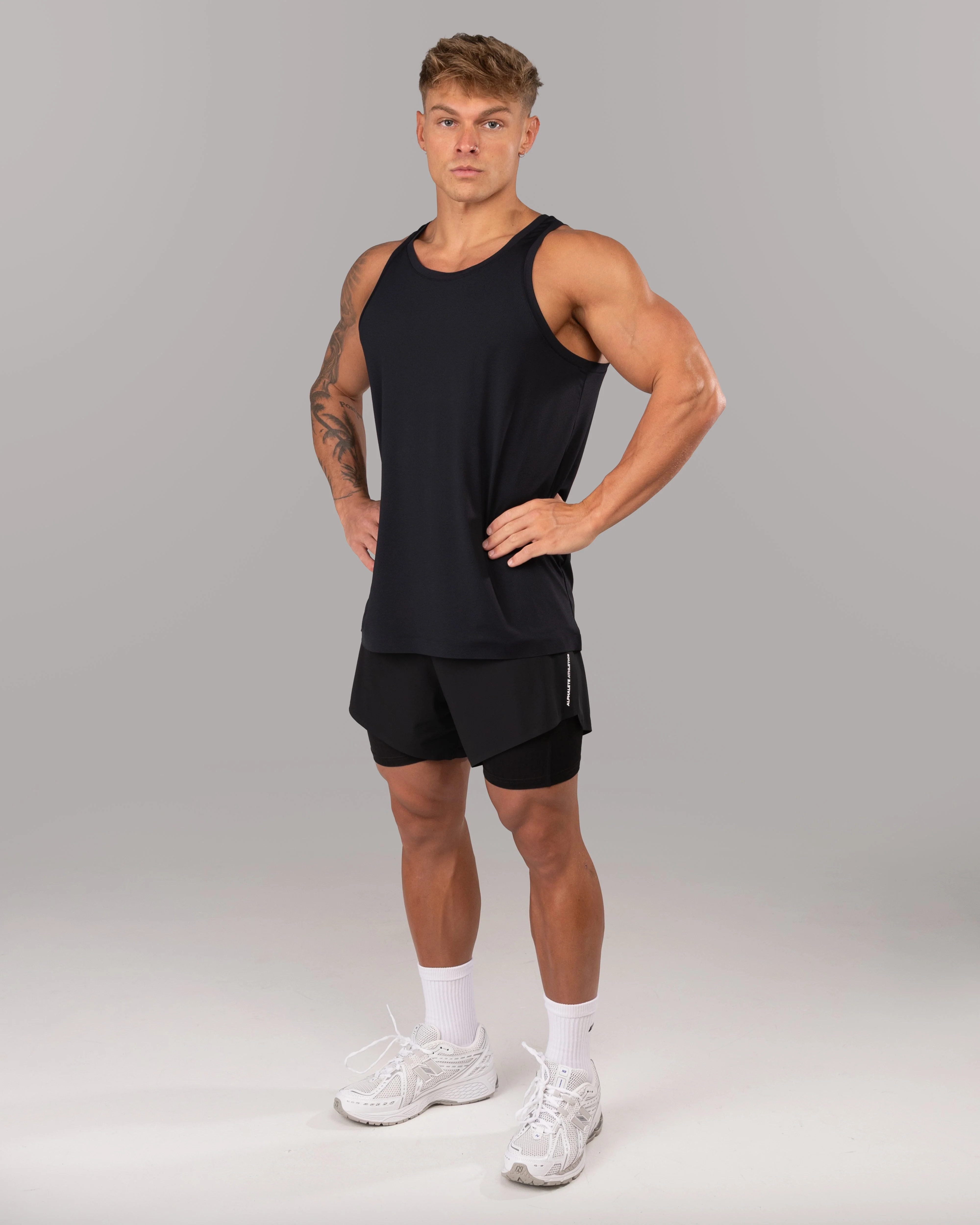 Racer Tank - Black - Image 4