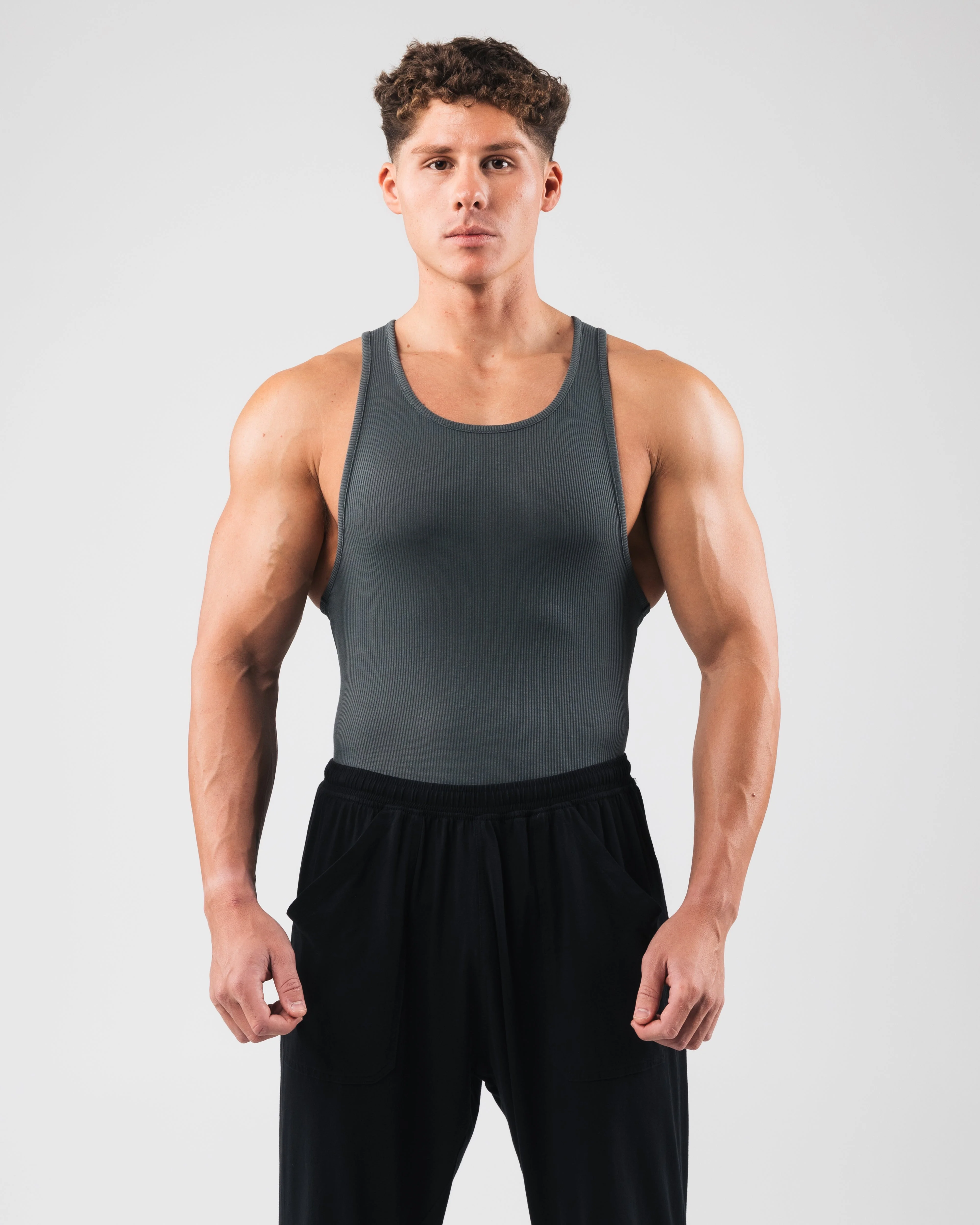 Zero Ribbed Tank 2pk - Astro Grey - Image 5