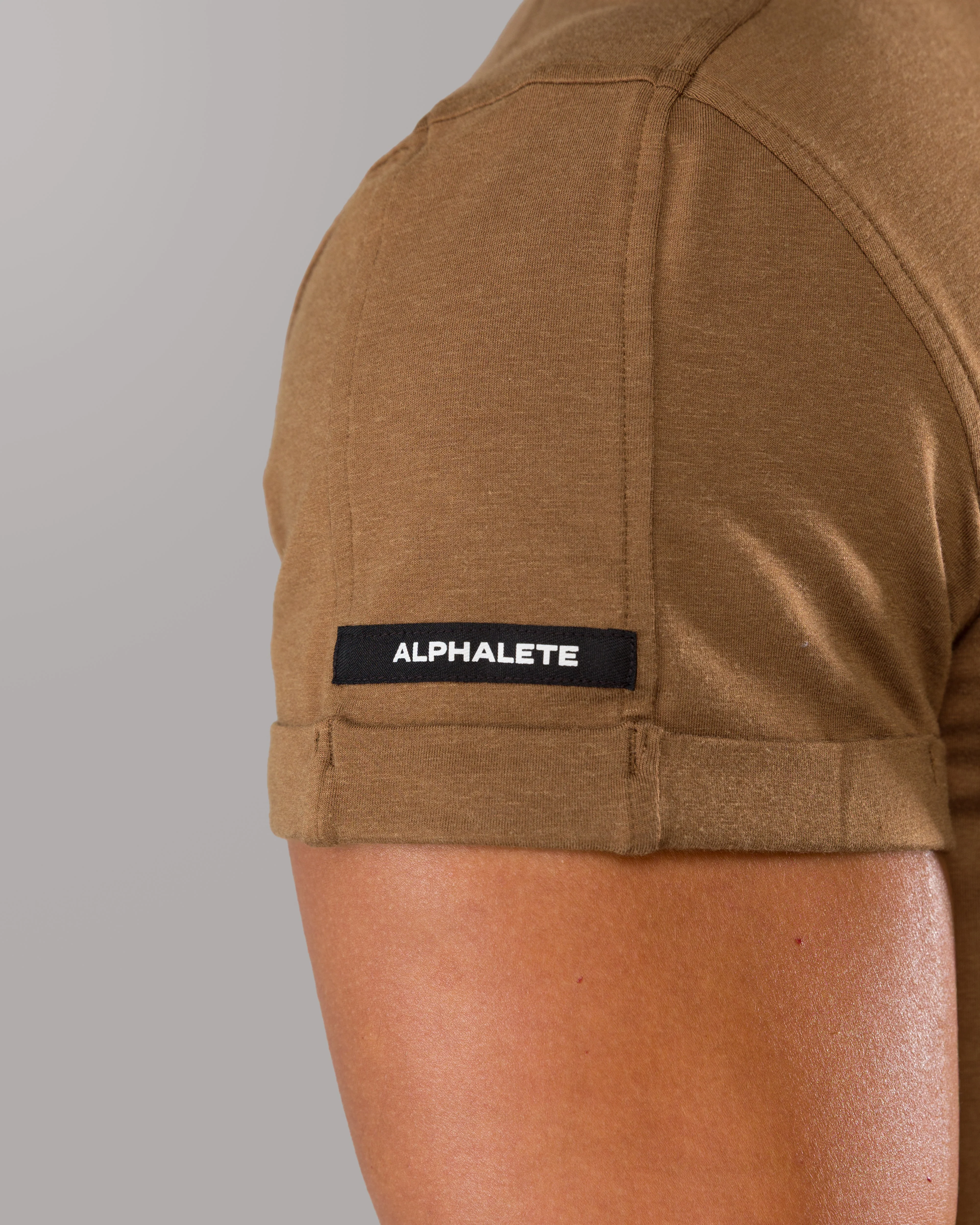 Rolled Muscle Tee - Brown - Image 5