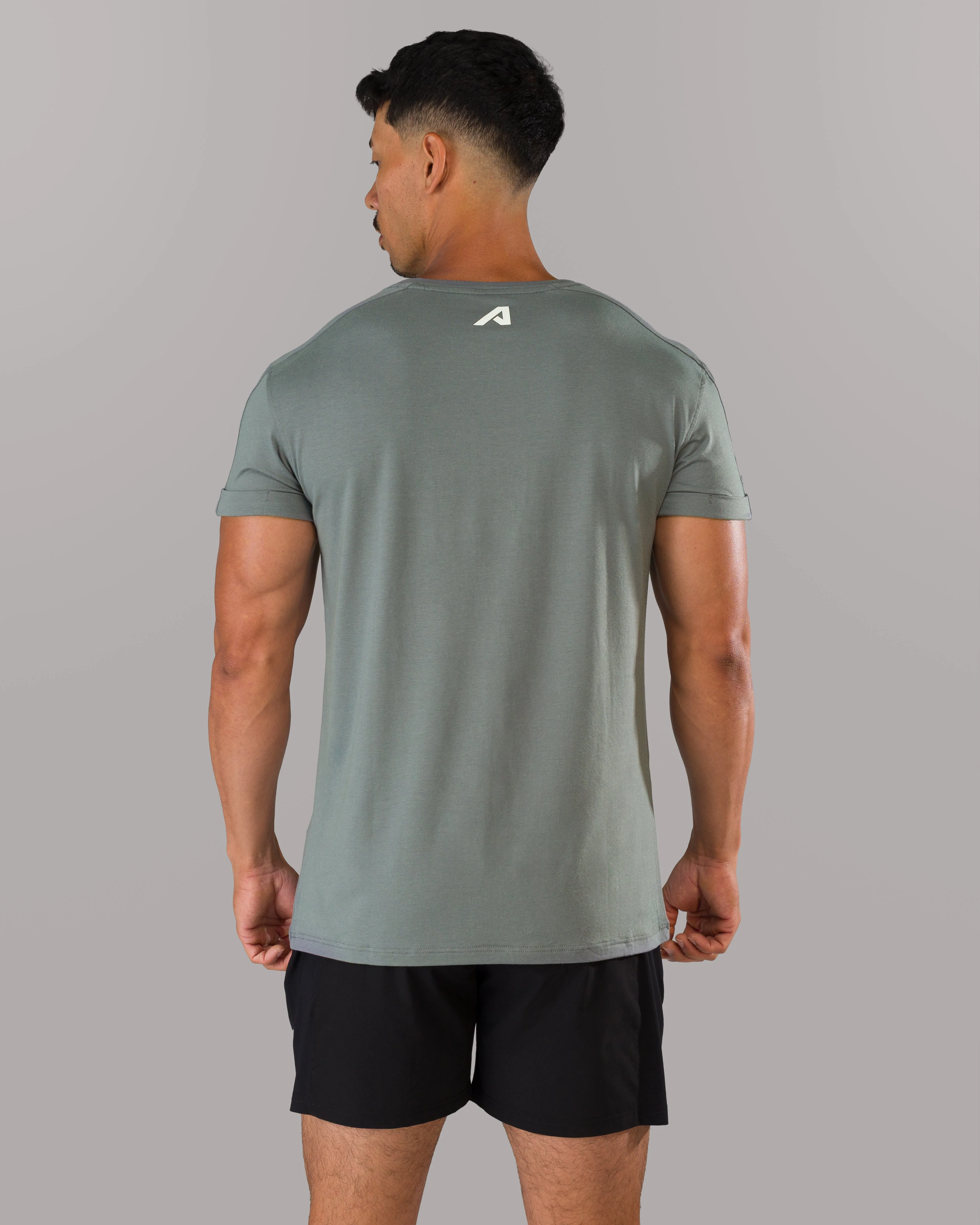 Rolled Muscle Tee - Grey - Image 3