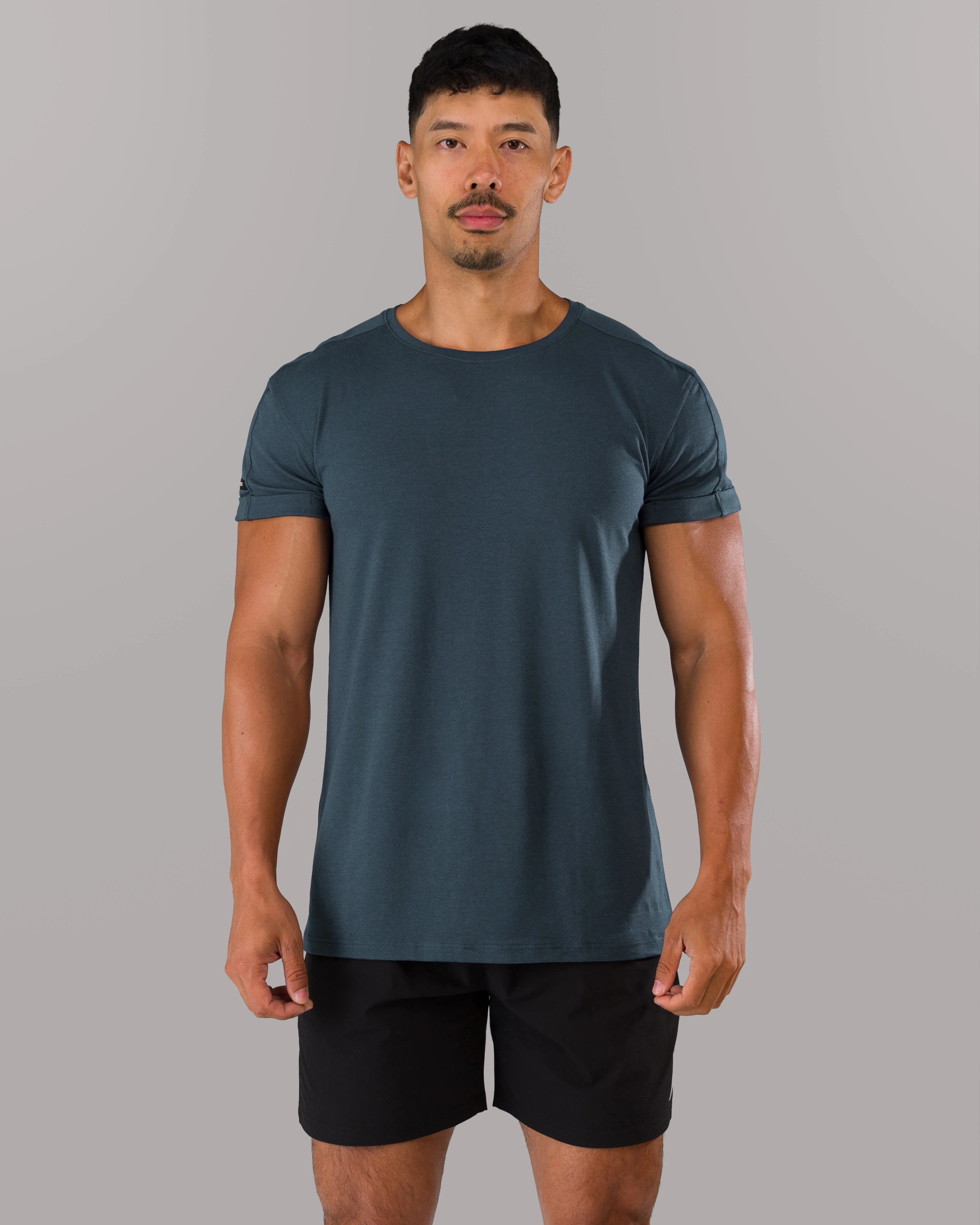 Rolled Muscle Tee - Navy