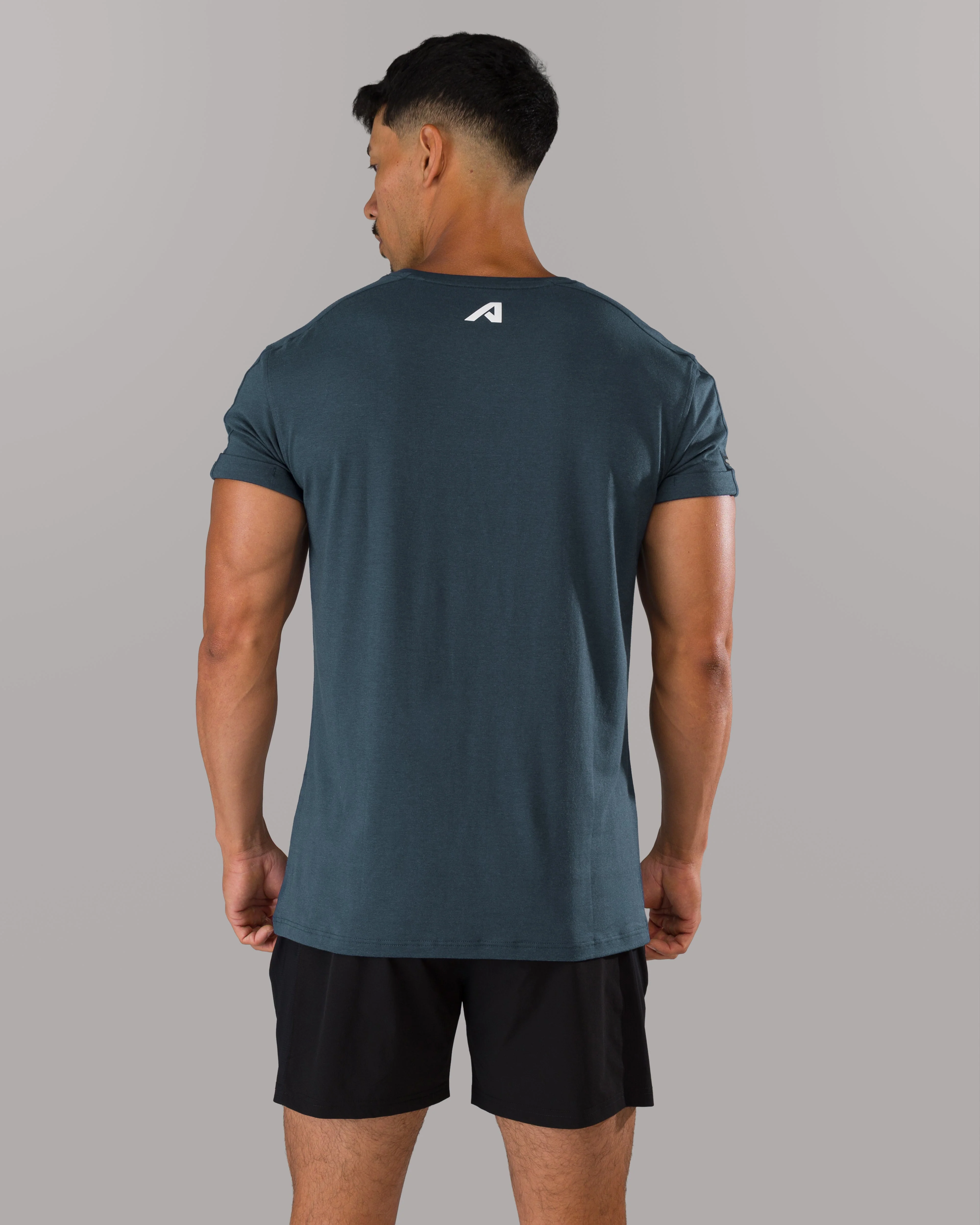Rolled Muscle Tee - Navy - Image 3