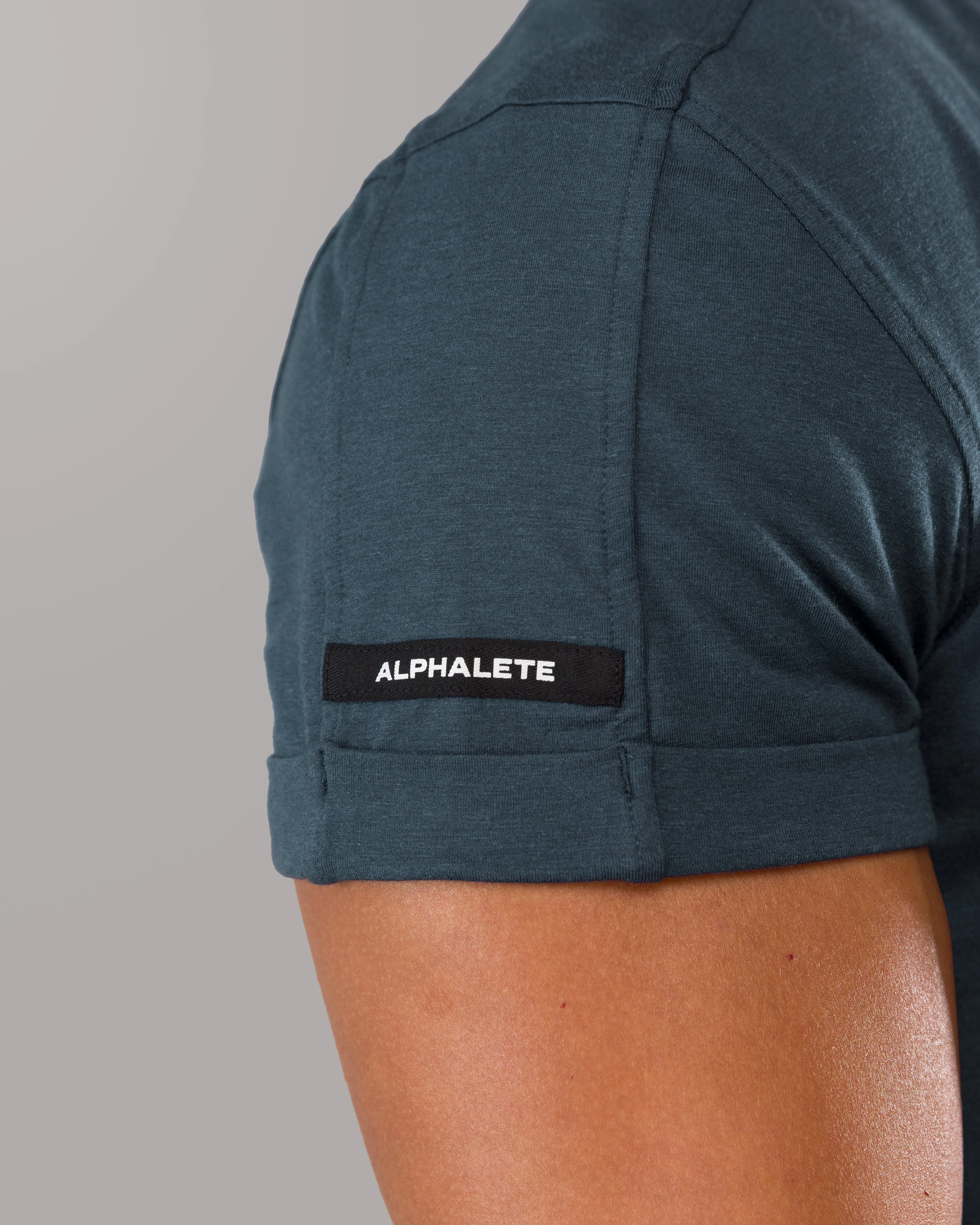 Rolled Muscle Tee - Navy - Image 5