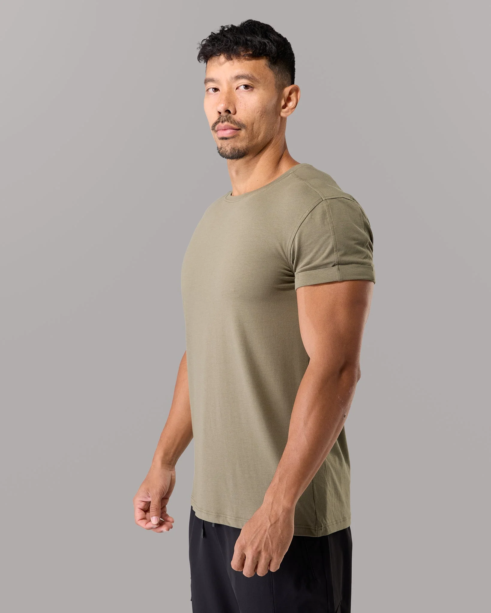 Rolled Muscle Tee - Pine - Image 3
