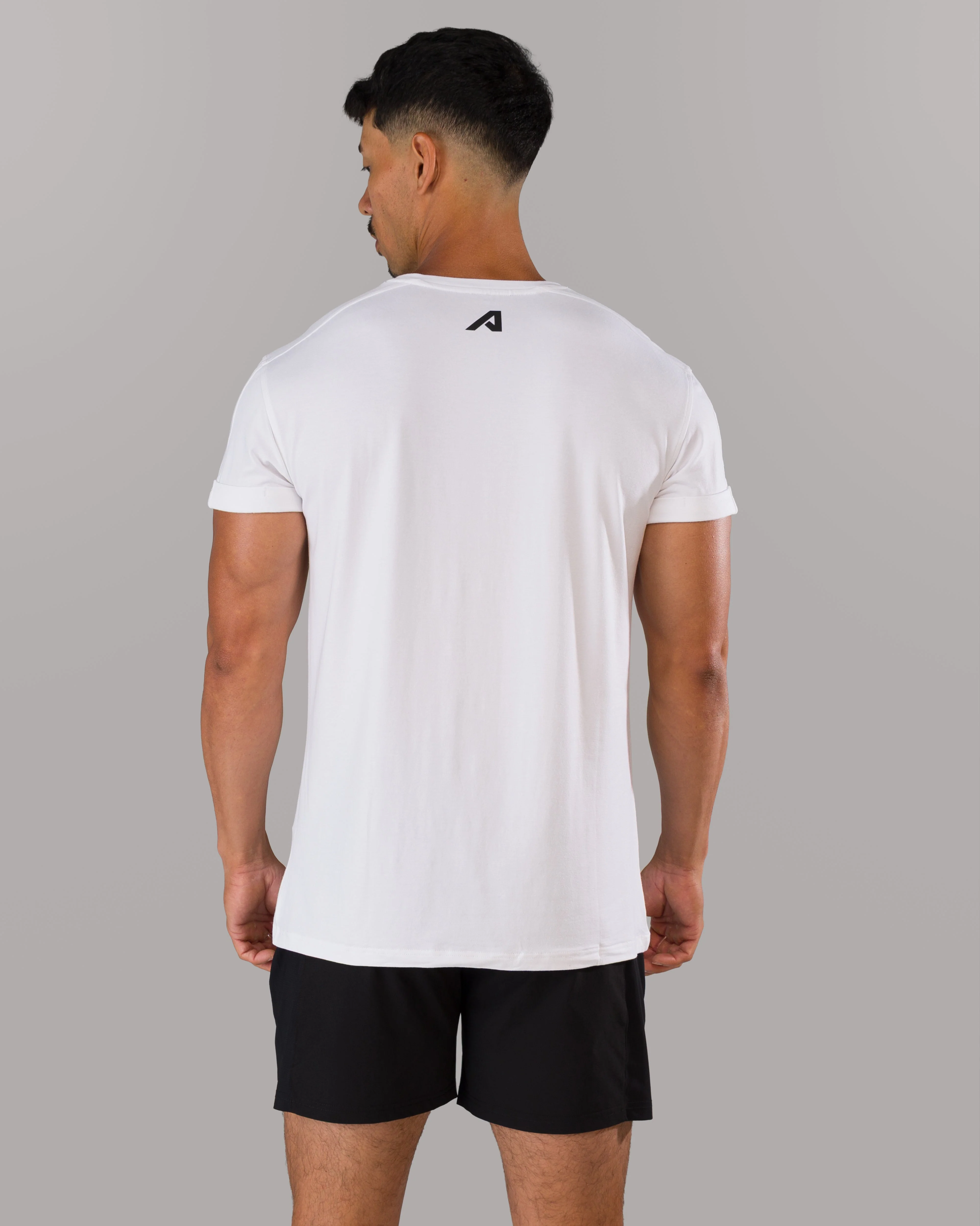 Rolled Muscle Tee - White - Image 3