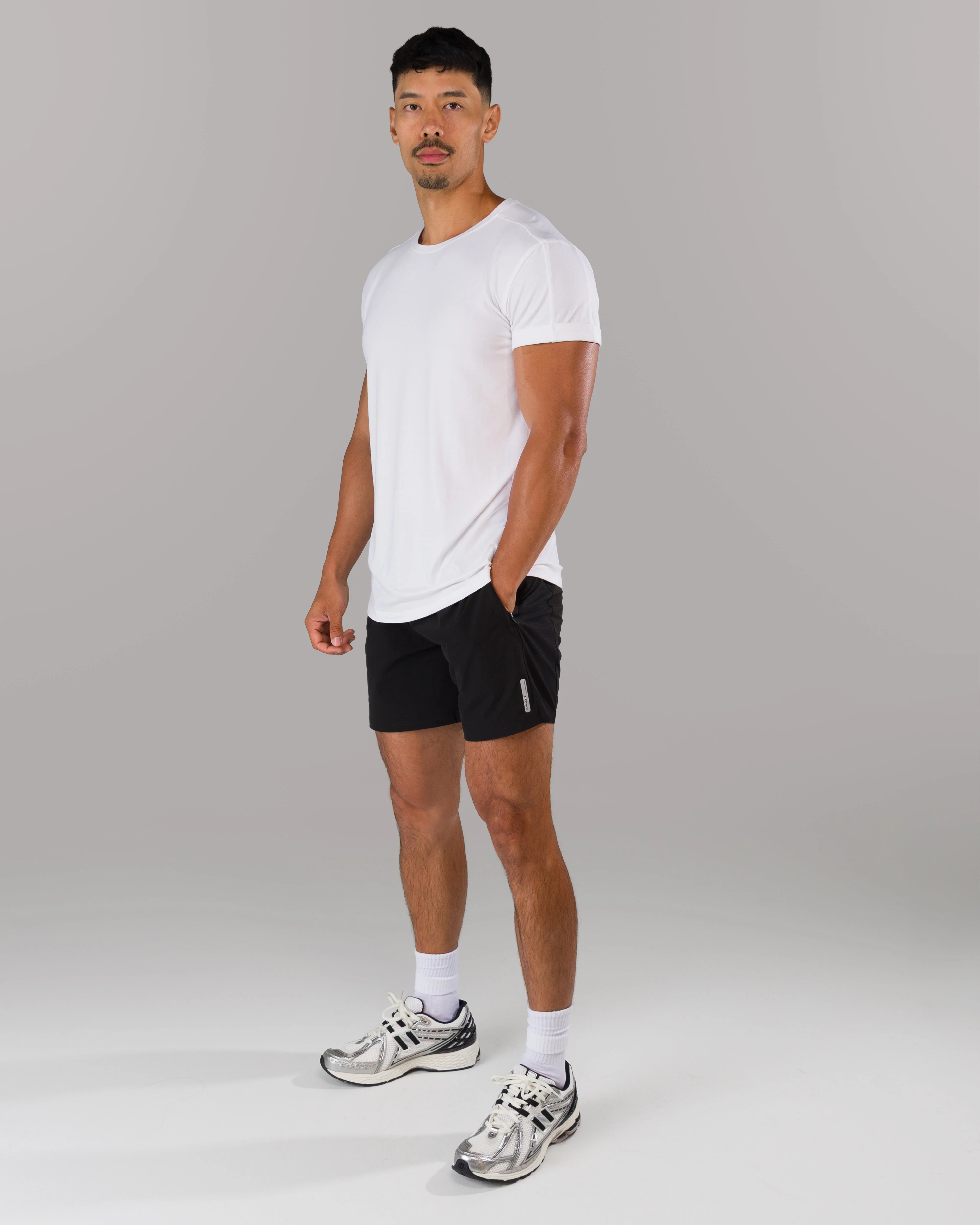 Rolled Muscle Tee - White - Image 4