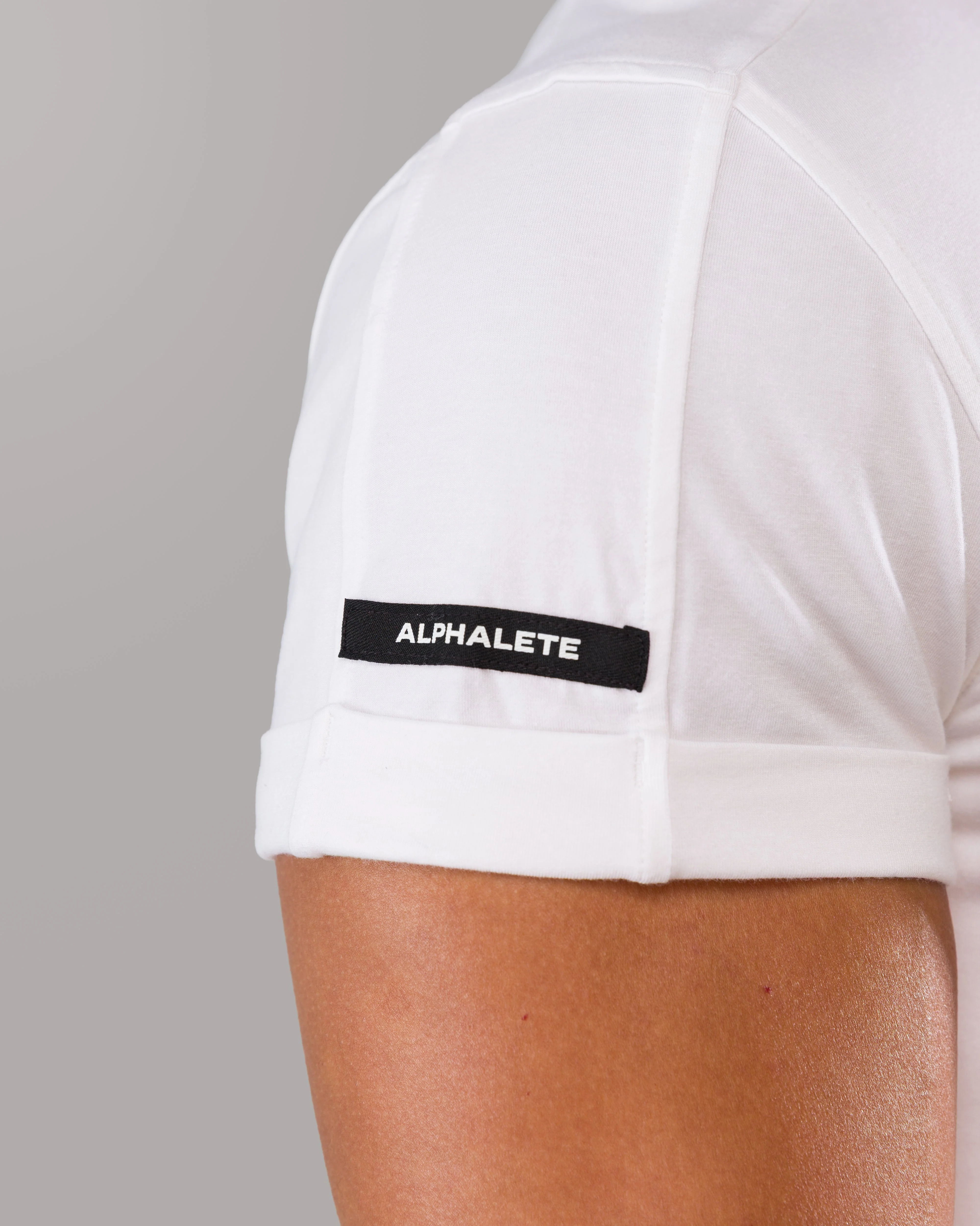 Rolled Muscle Tee - White - Image 5