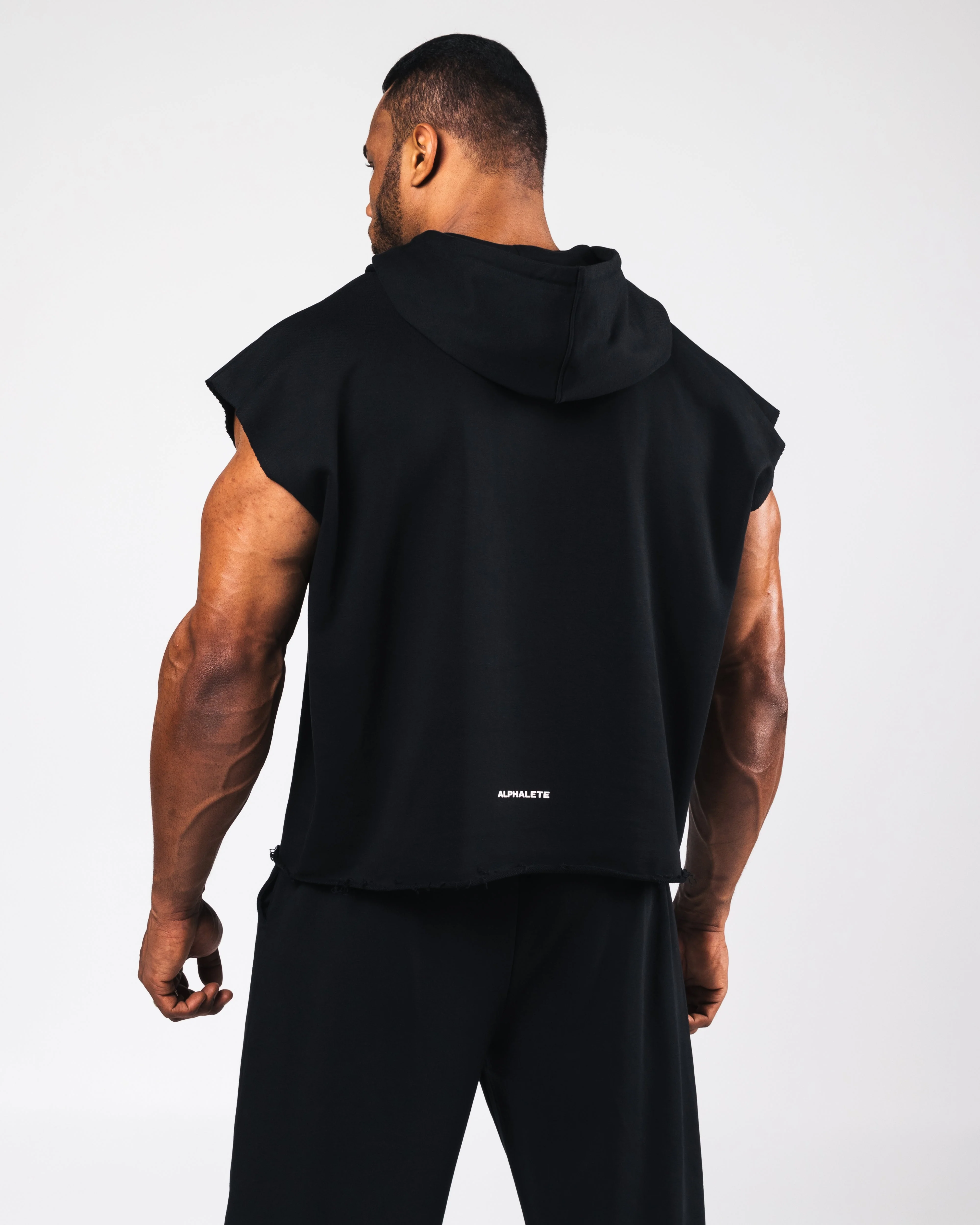 Three Pillar Capped Hoodie - Black - Image 4