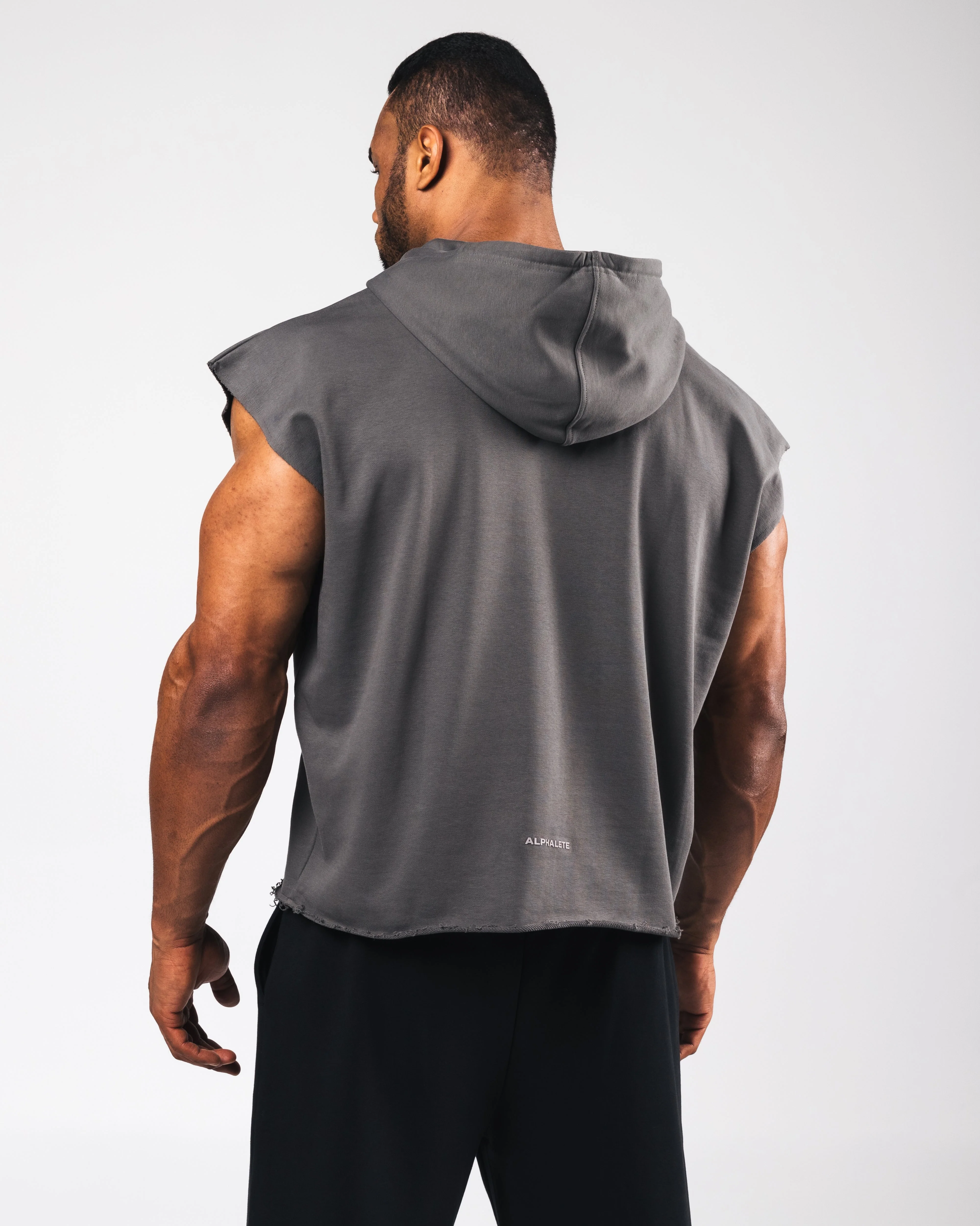 Three Pillar Capped Hoodie - Pewter - Image 4