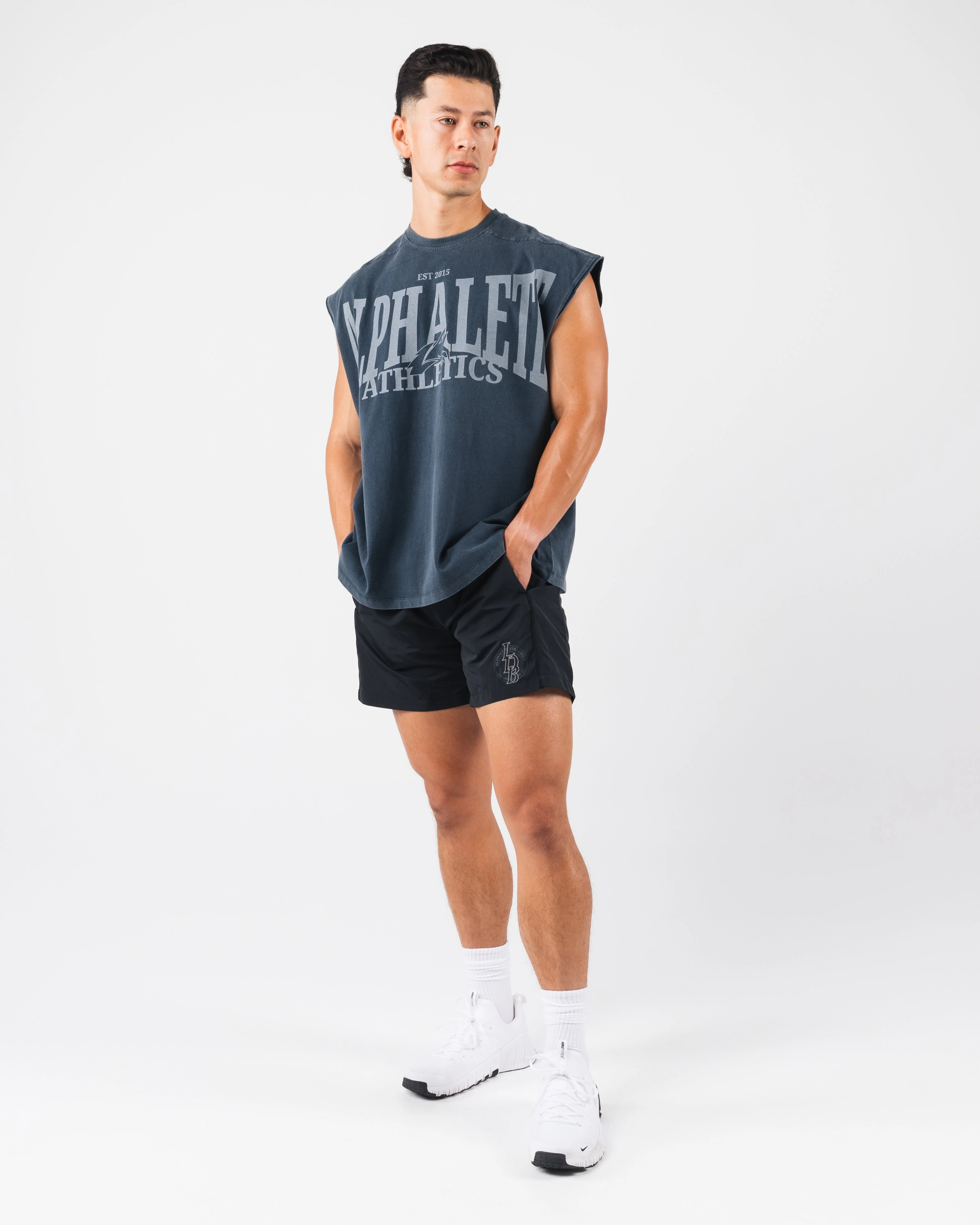 Vintage Muscle Tank - Deep Navy - Image 2