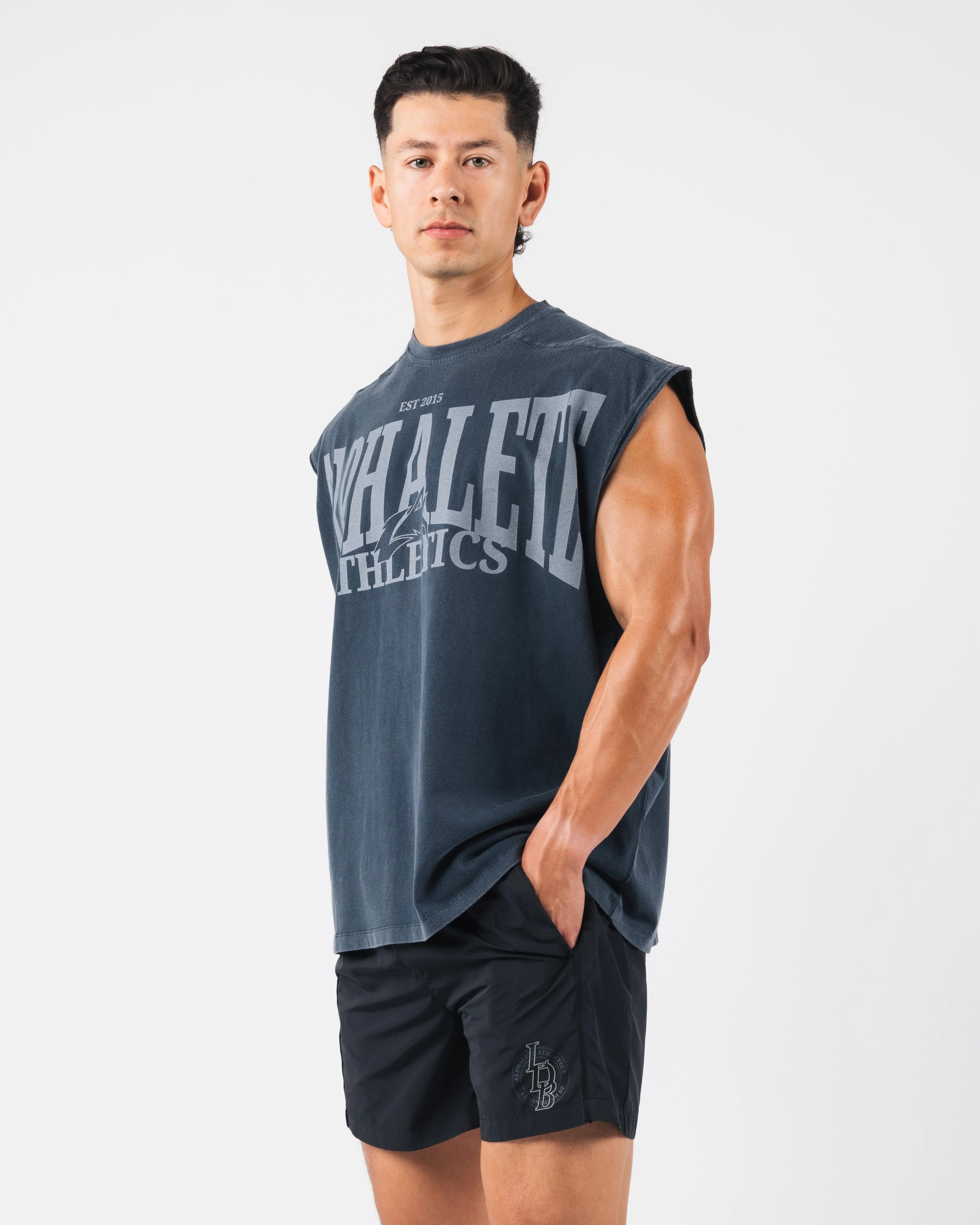 Vintage Muscle Tank - Deep Navy - Image 3