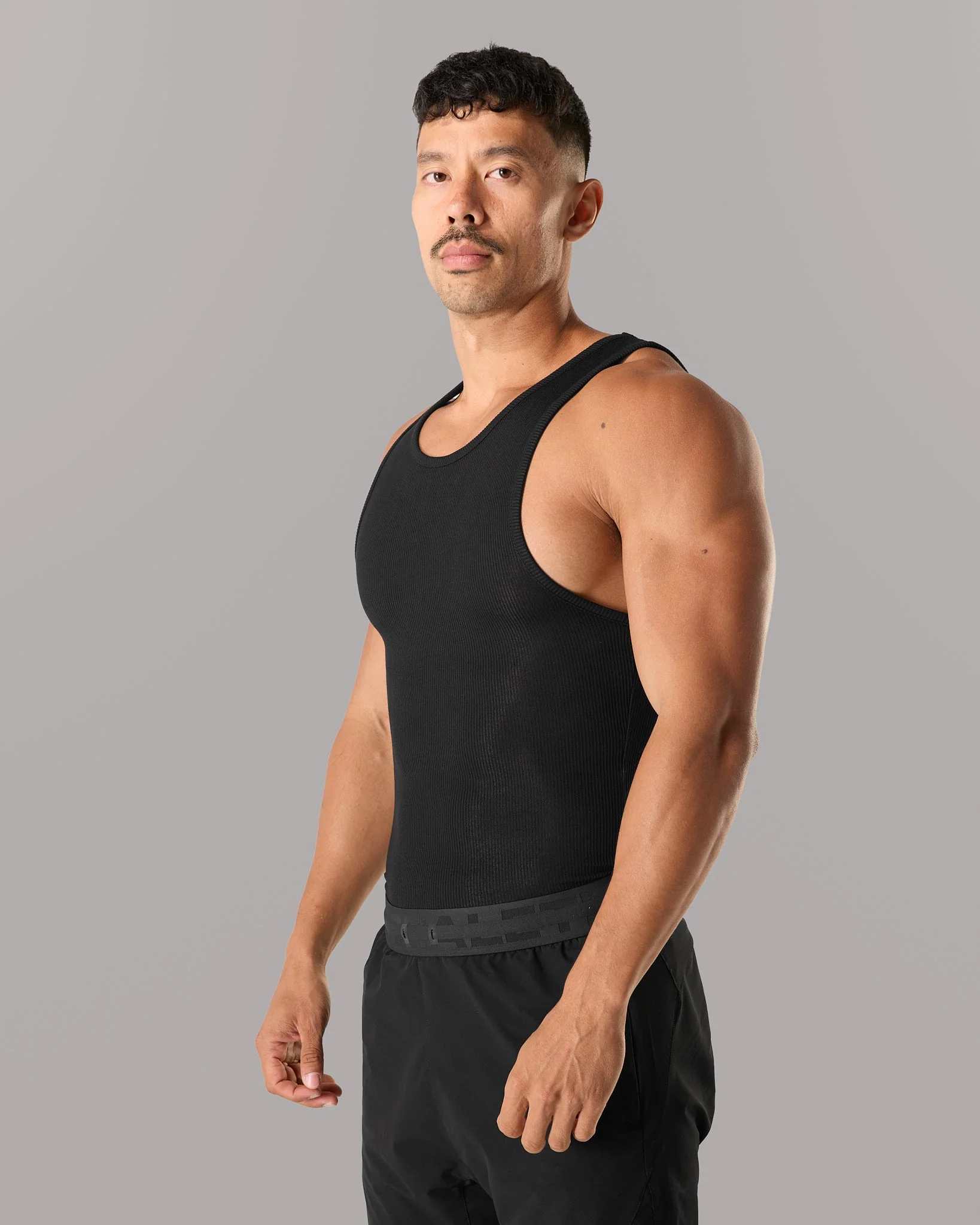 Zero Ribbed Tank 2pk - Black - Image 3