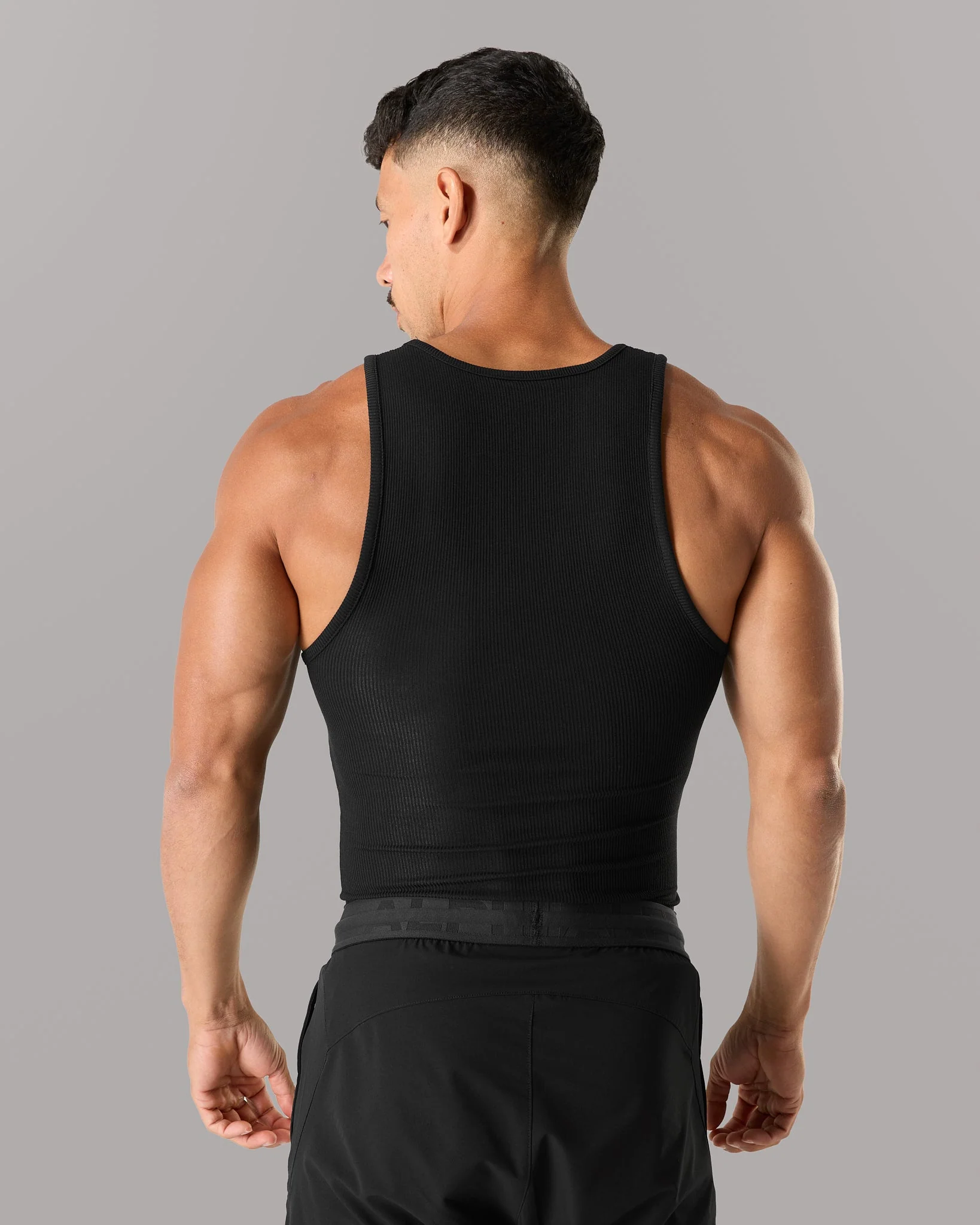 Zero Ribbed Tank 2pk - Black - Image 4
