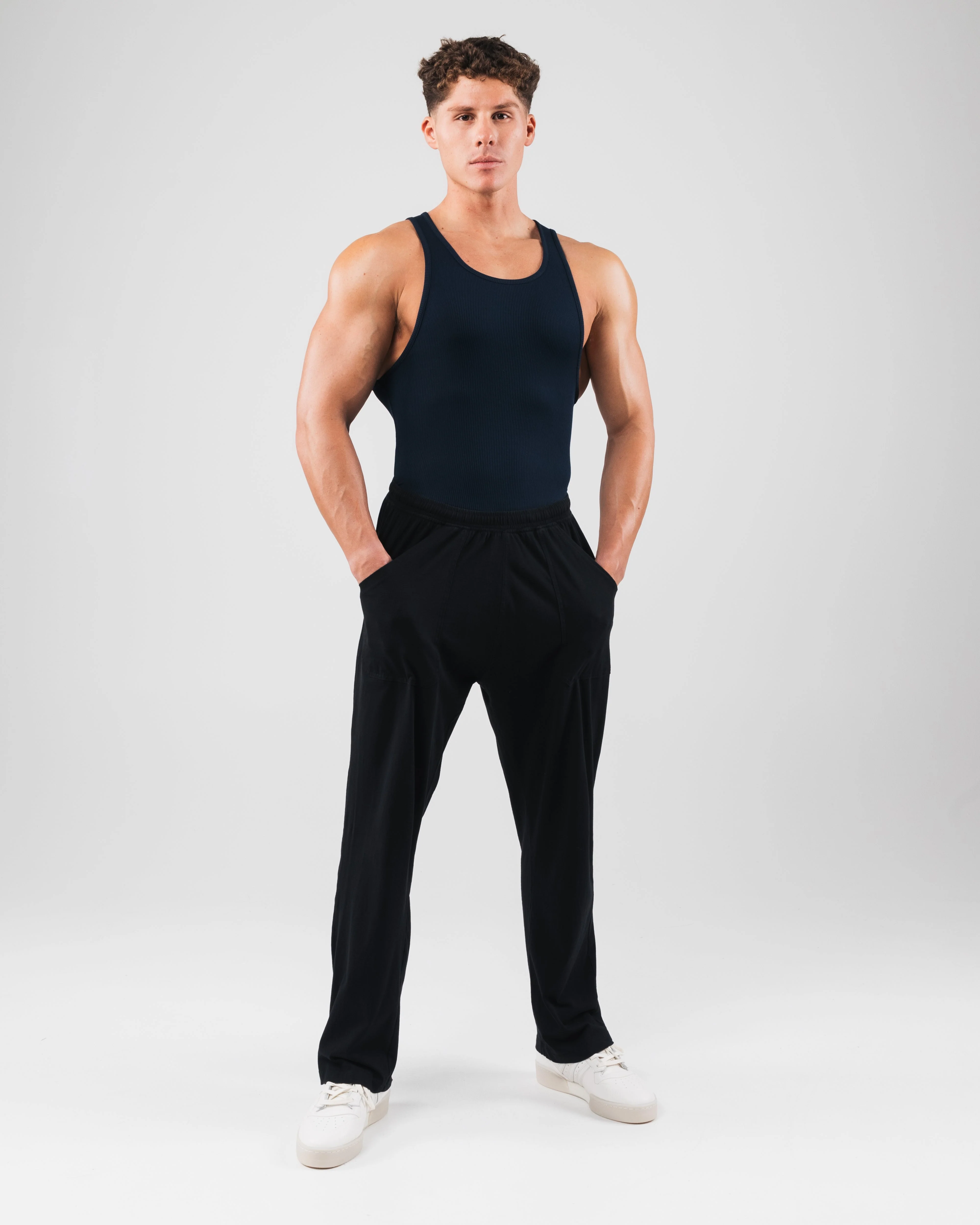 Zero Ribbed Tank 2pk - Navy - Image 2