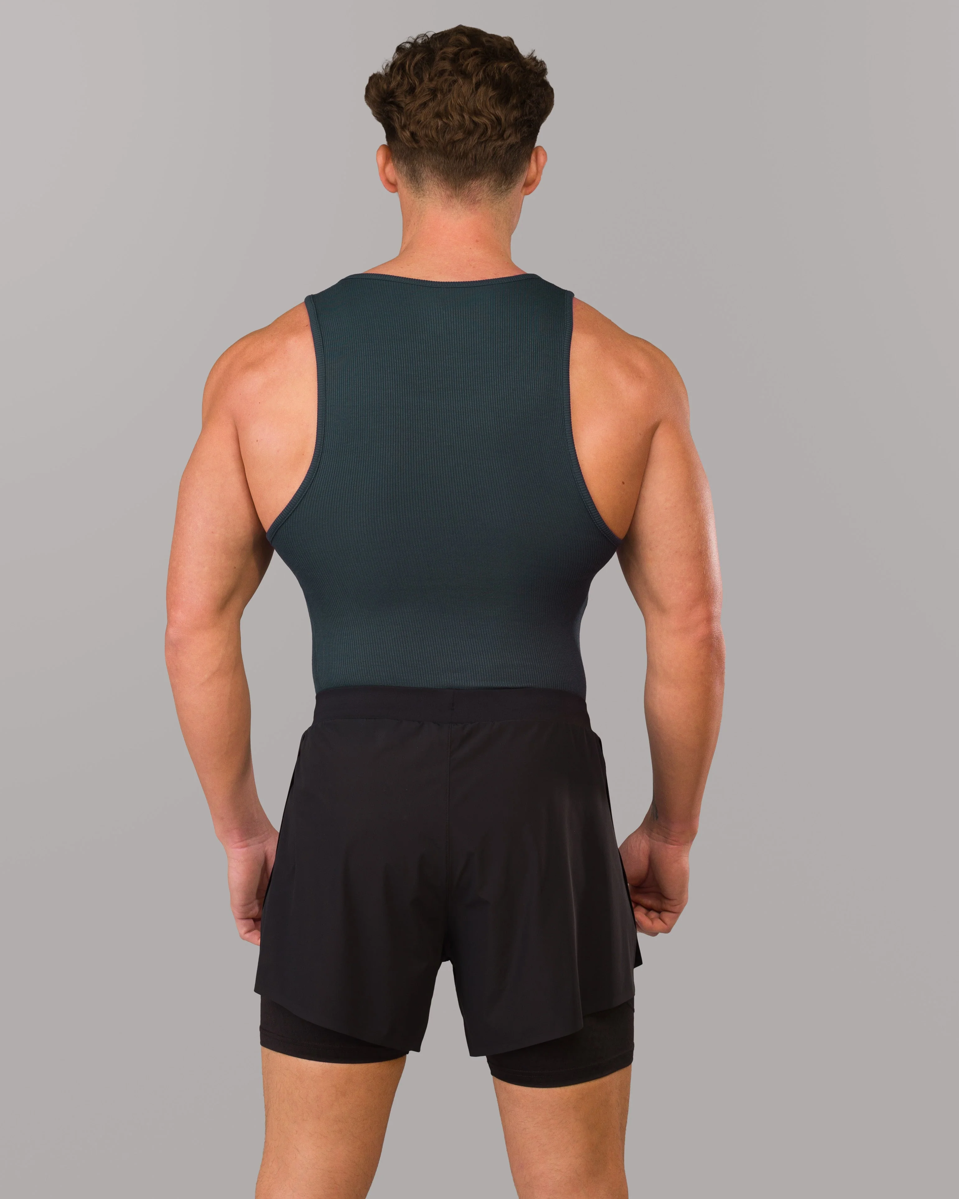 Zero Ribbed Tank 2pk - Signature Green / Signature Navy - Image 4
