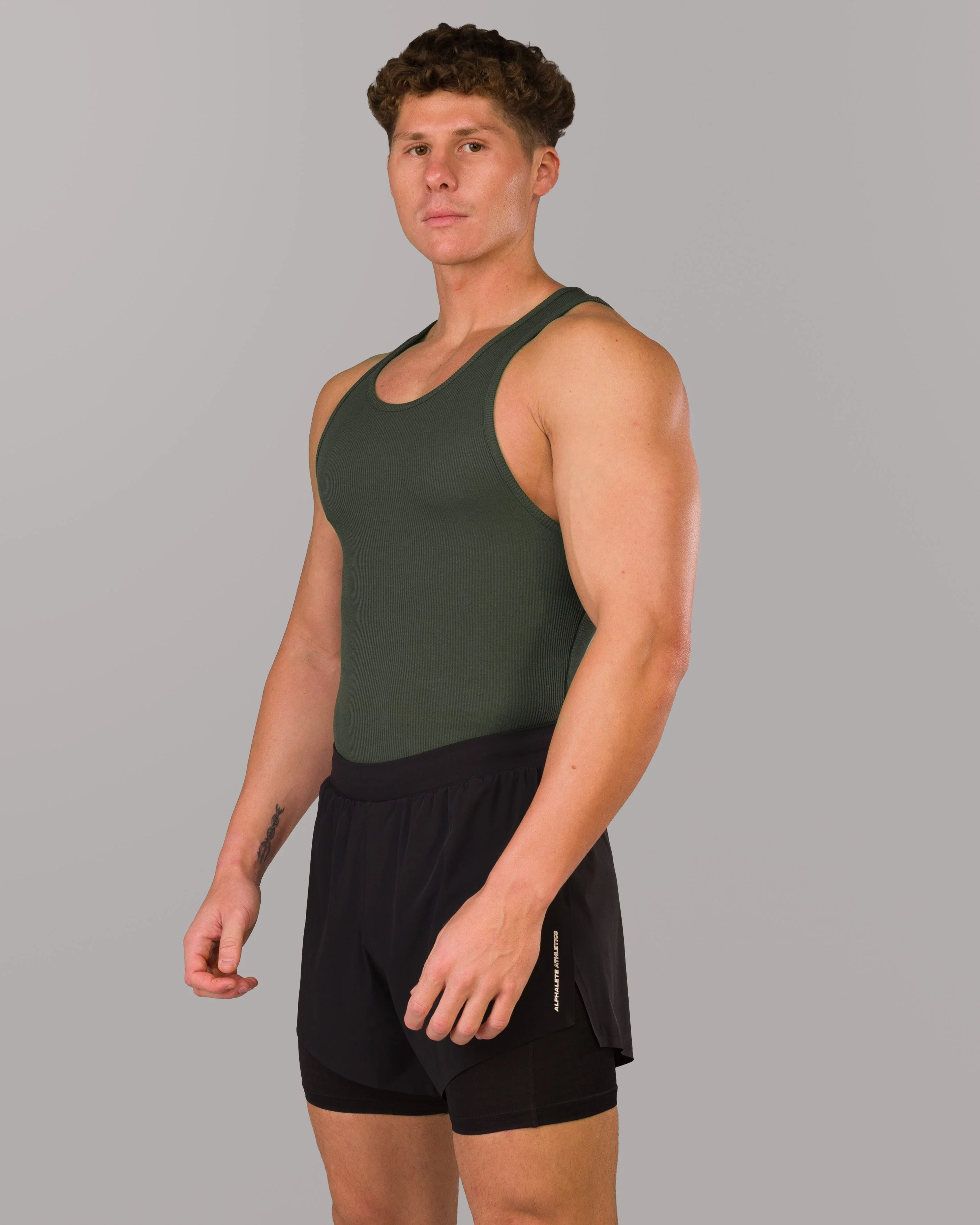 Zero Ribbed Tank 2pk - Signature Green / Signature Navy - Image 7