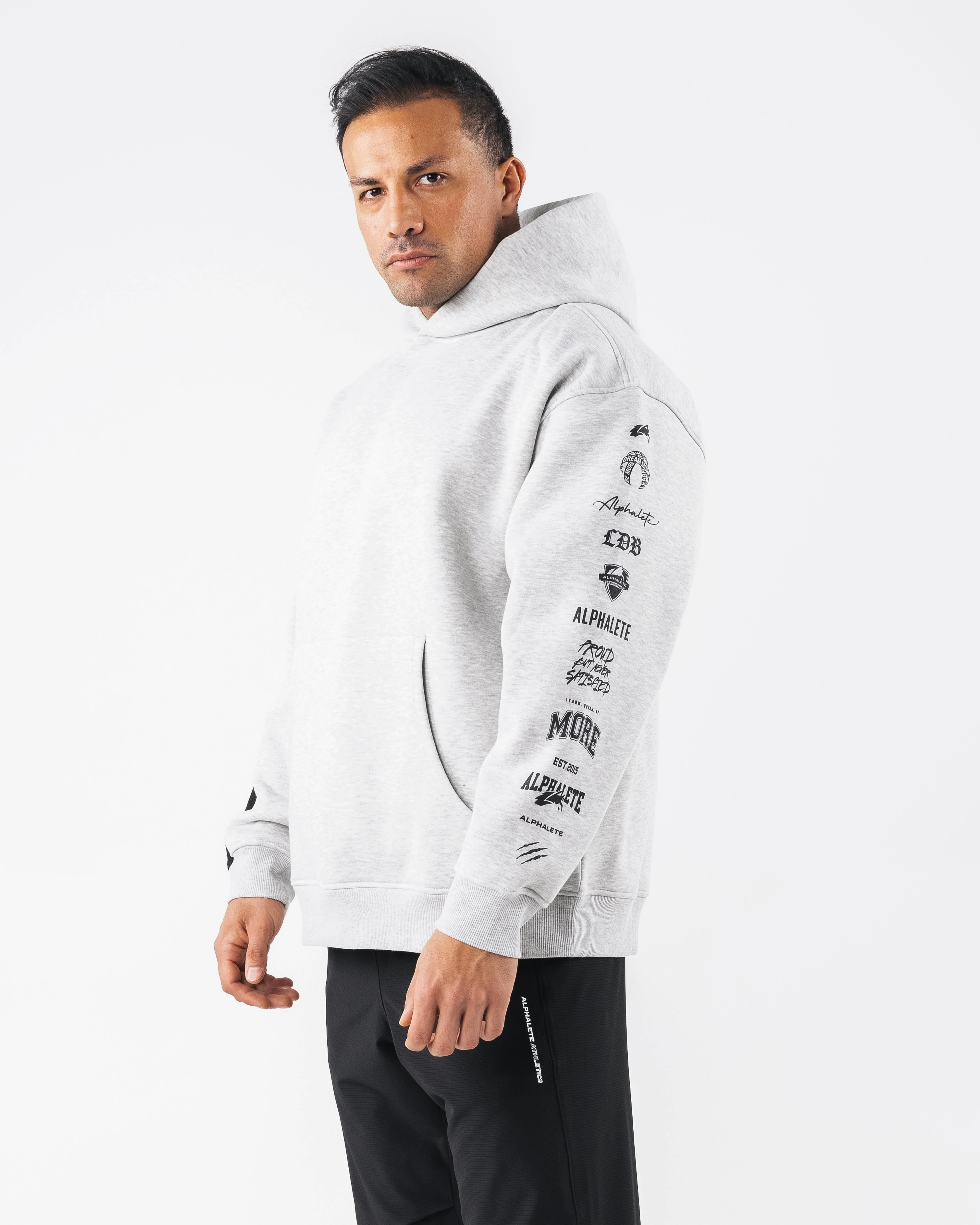 Core Stripe Hoodie - Heather Grey - Image 6