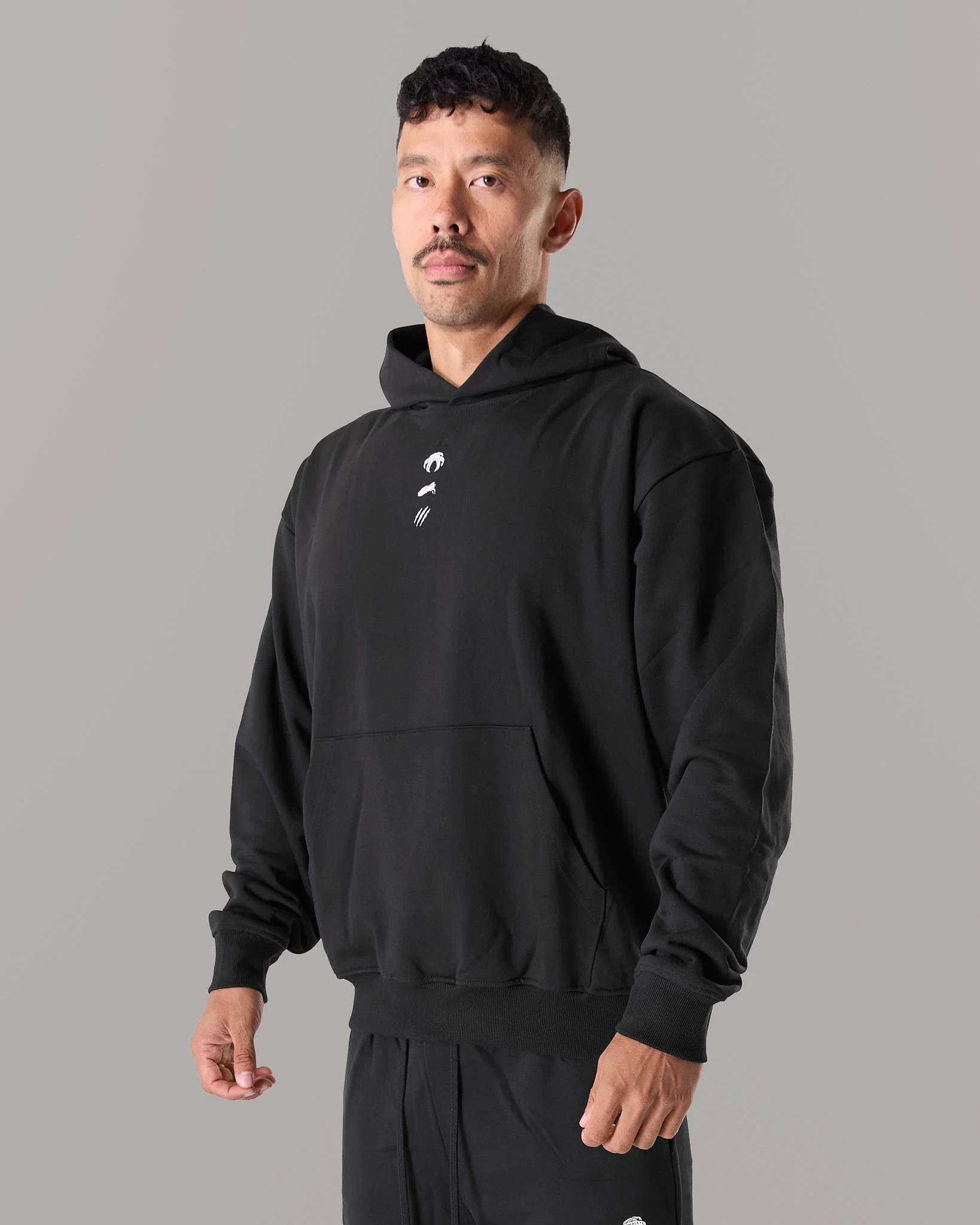 Three Pillar Heavyweight Hoodie - Black - Image 3