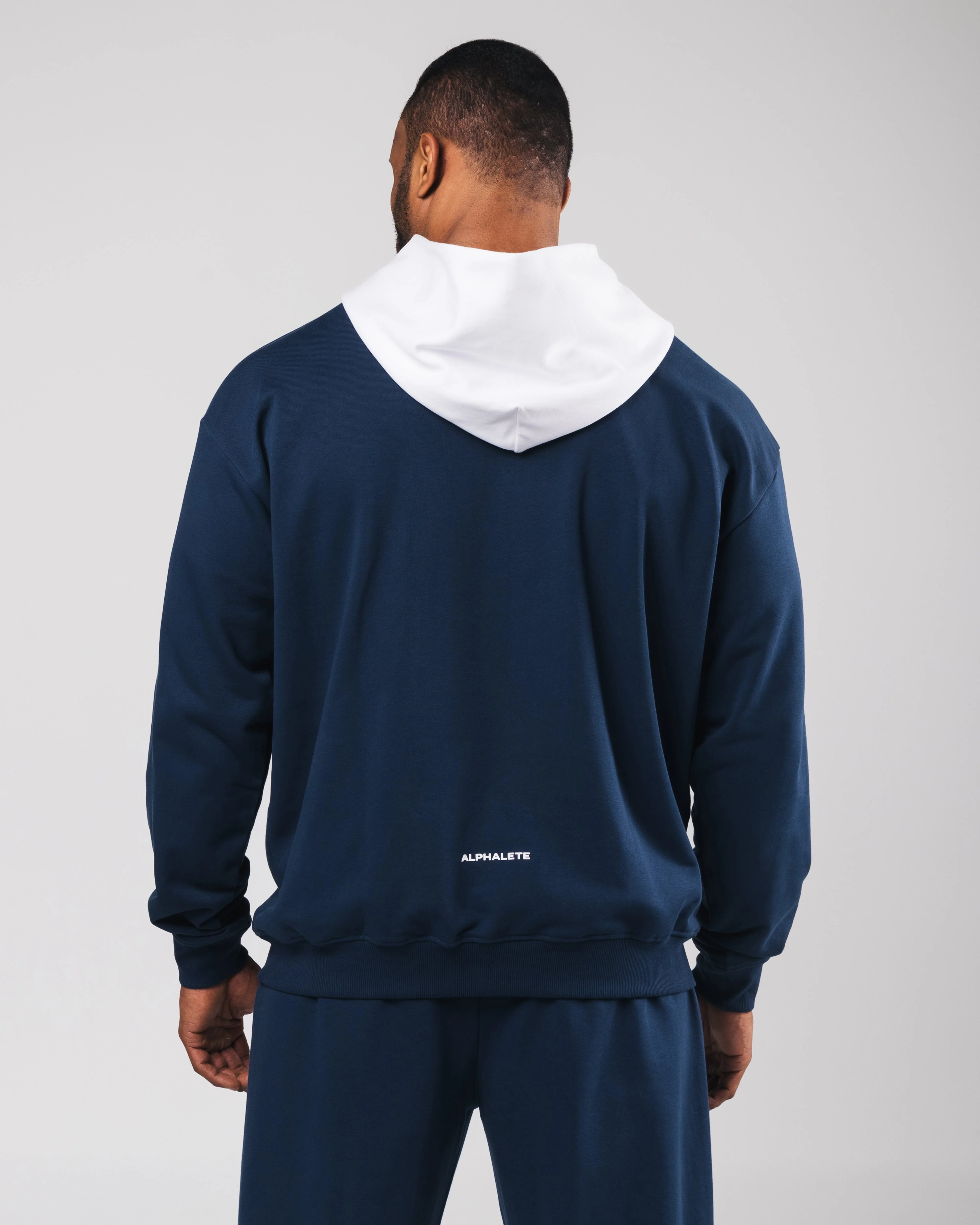 Three Pillar Heavyweight Hoodie - Denim - Image 4