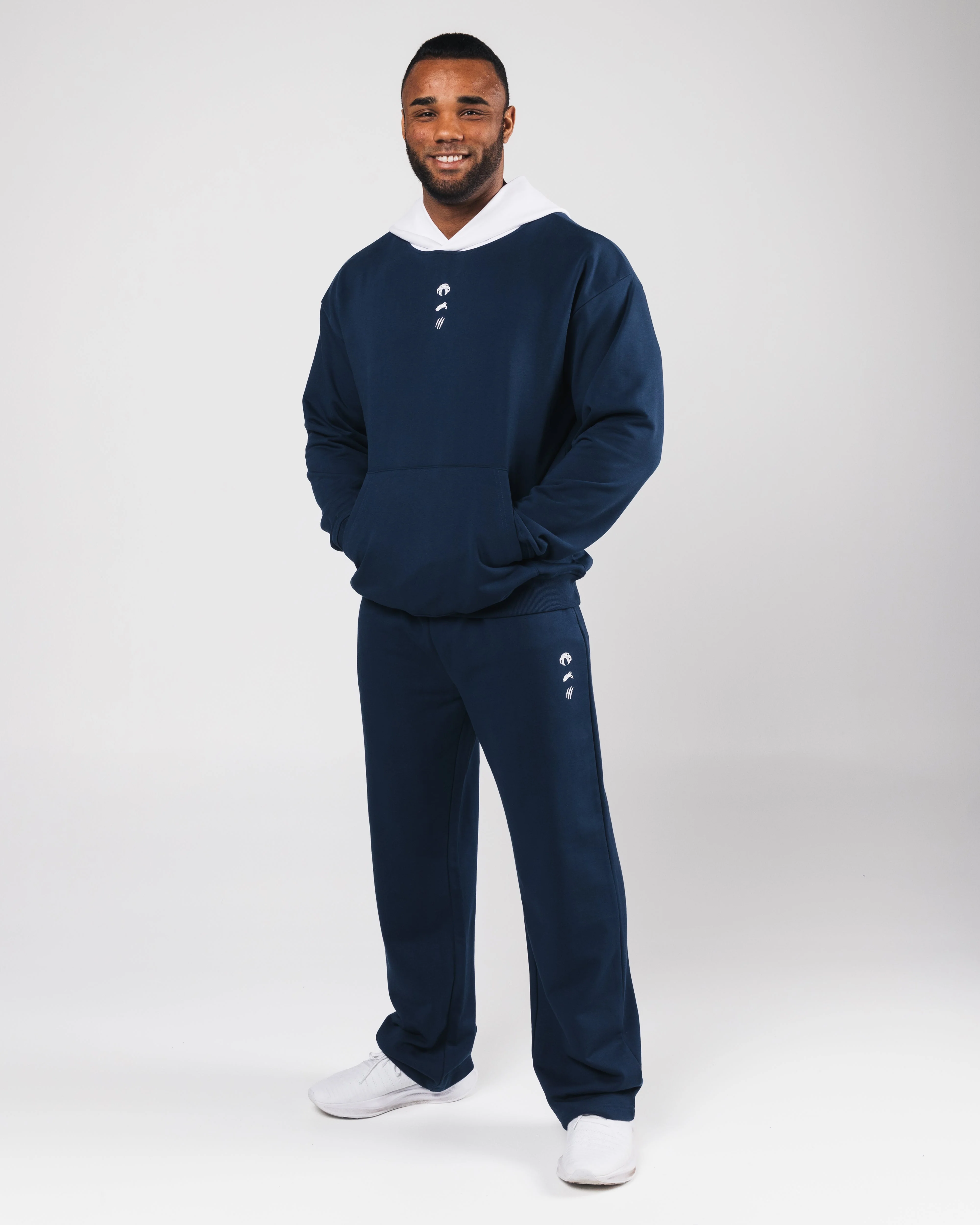 Three Pillar Heavyweight Hoodie - Denim - Image 7