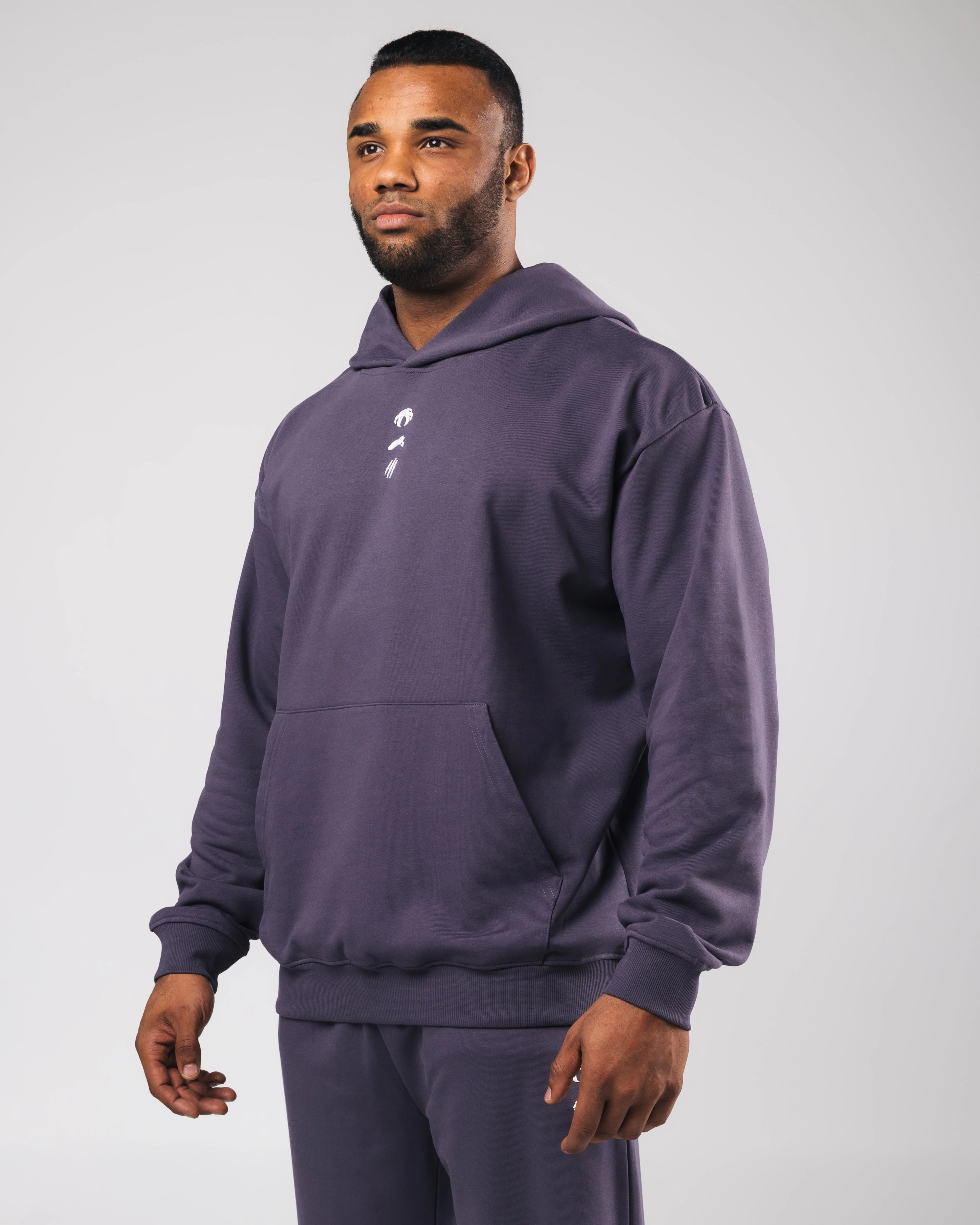 Three Pillar Heavyweight Hoodie - Muted Purple - Image 3