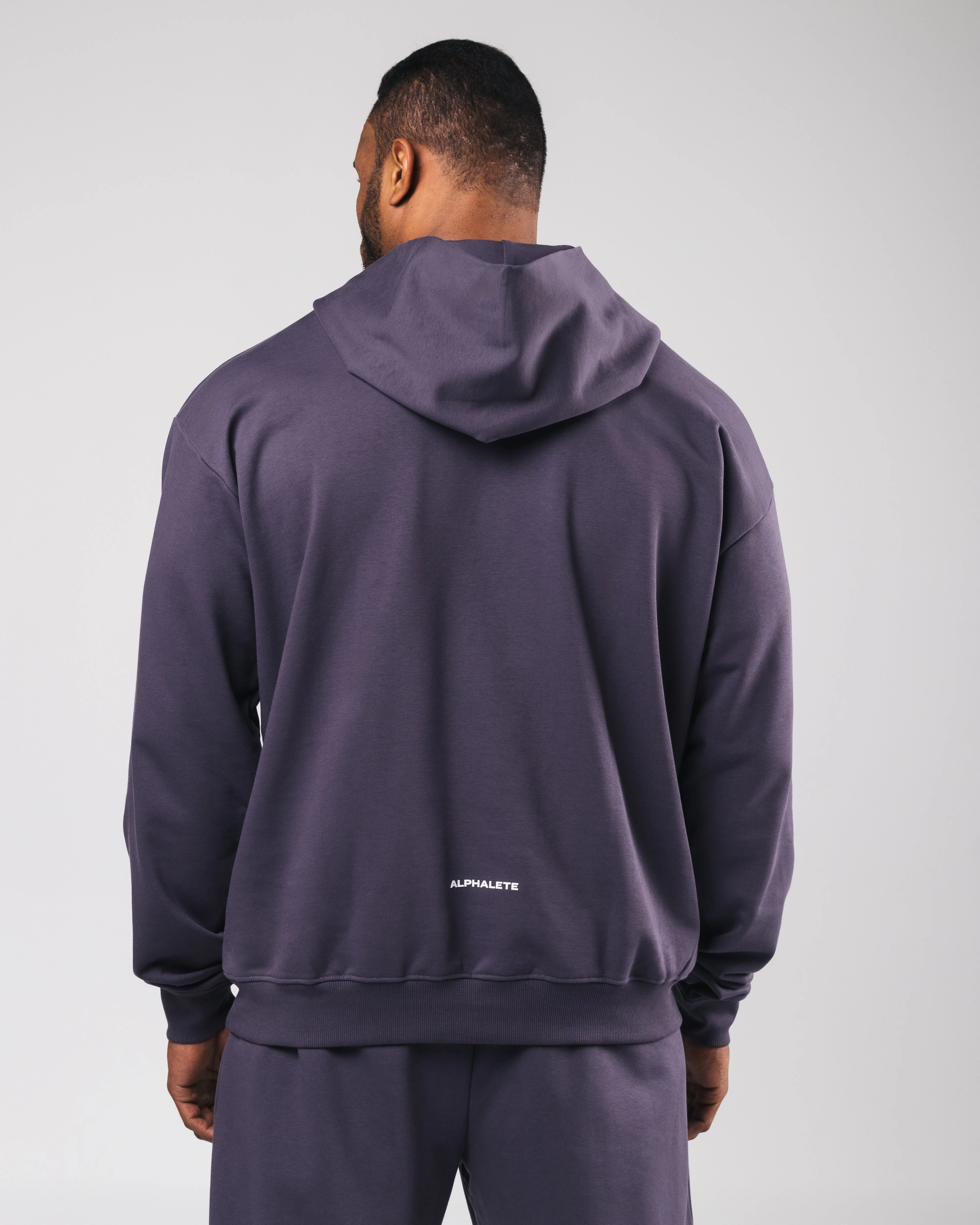Three Pillar Heavyweight Hoodie - Muted Purple - Image 4