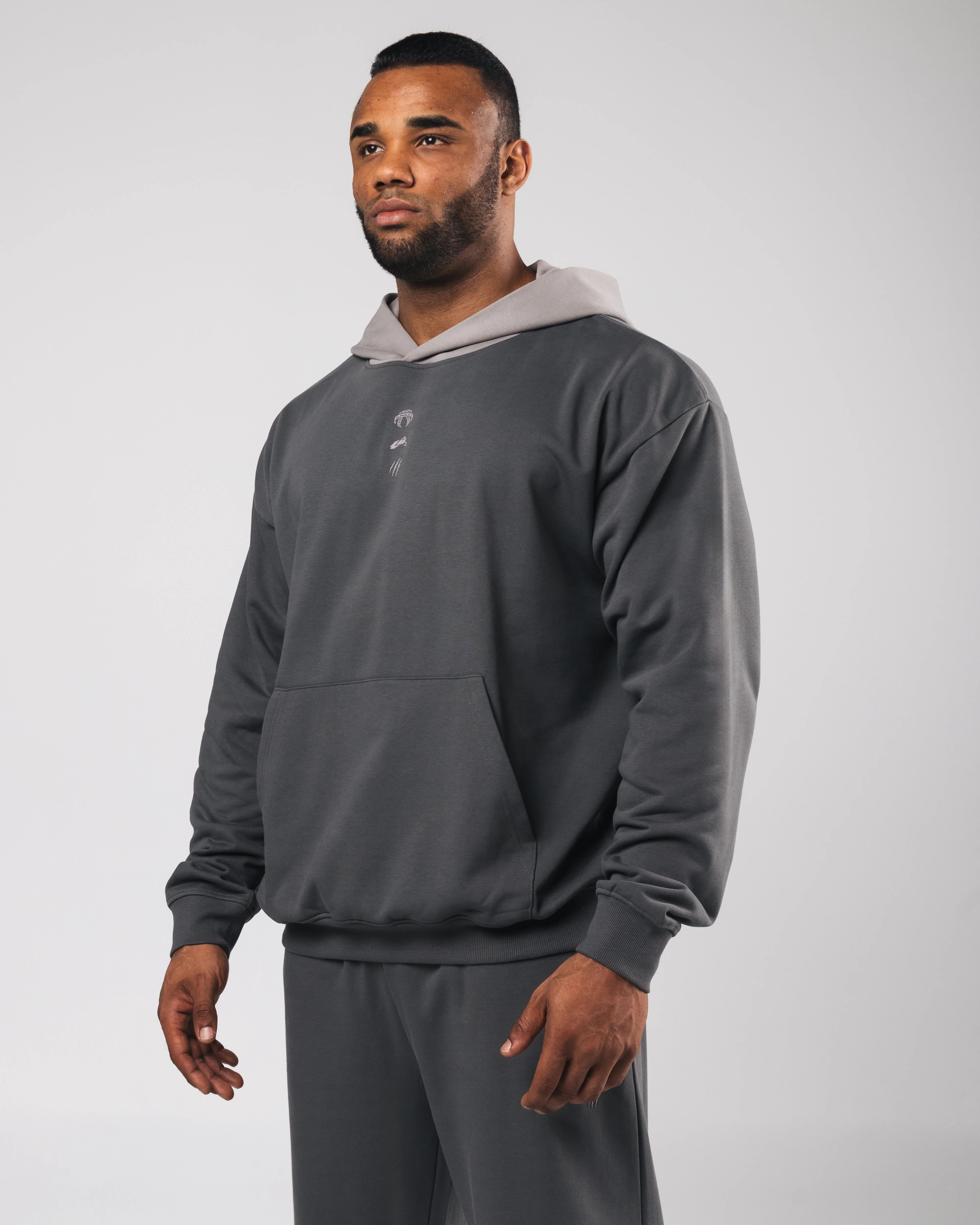 Three Pillar Heavyweight Hoodie - Pewter - Image 3