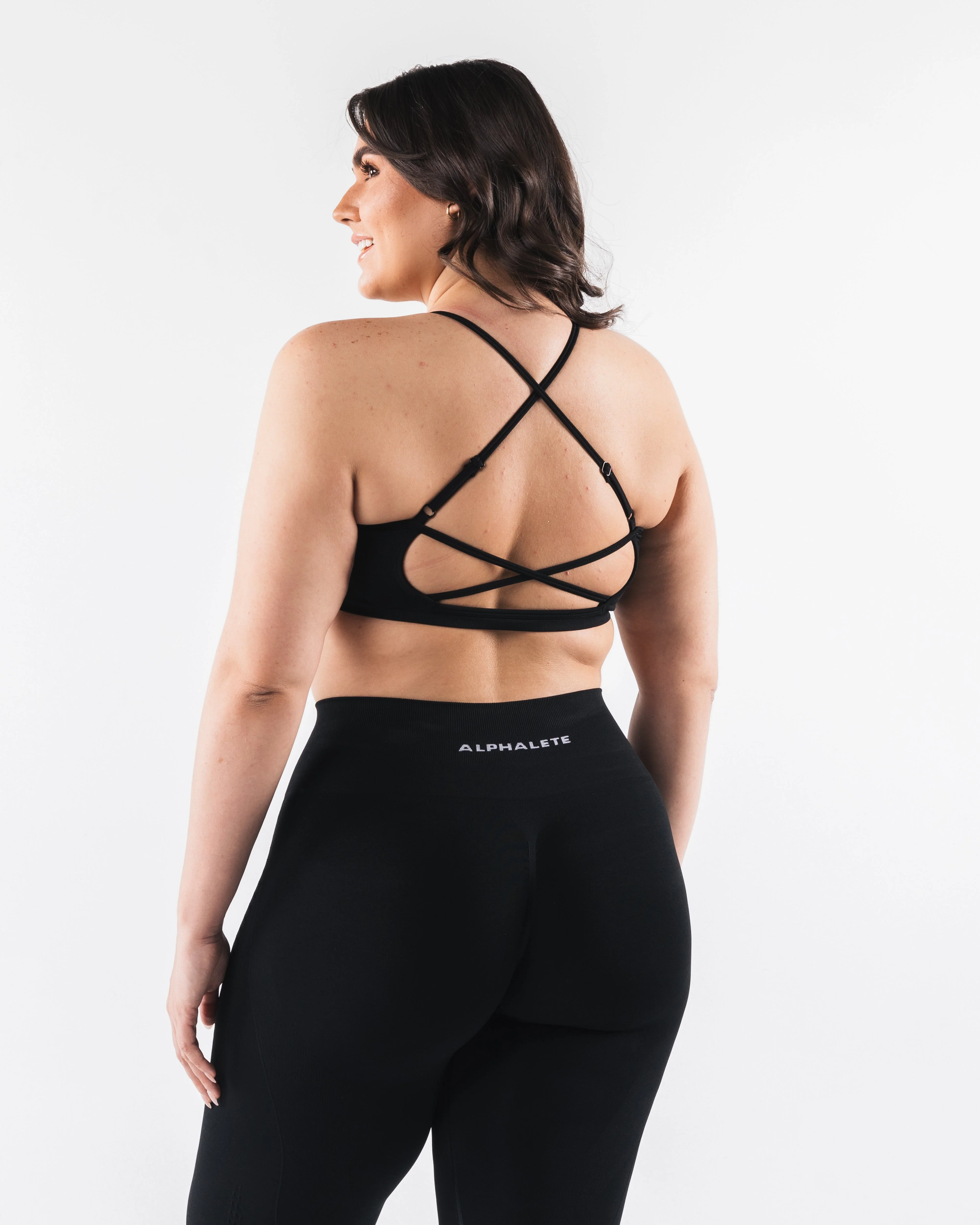 Amplify Back Cross Bra - Black - Image 3