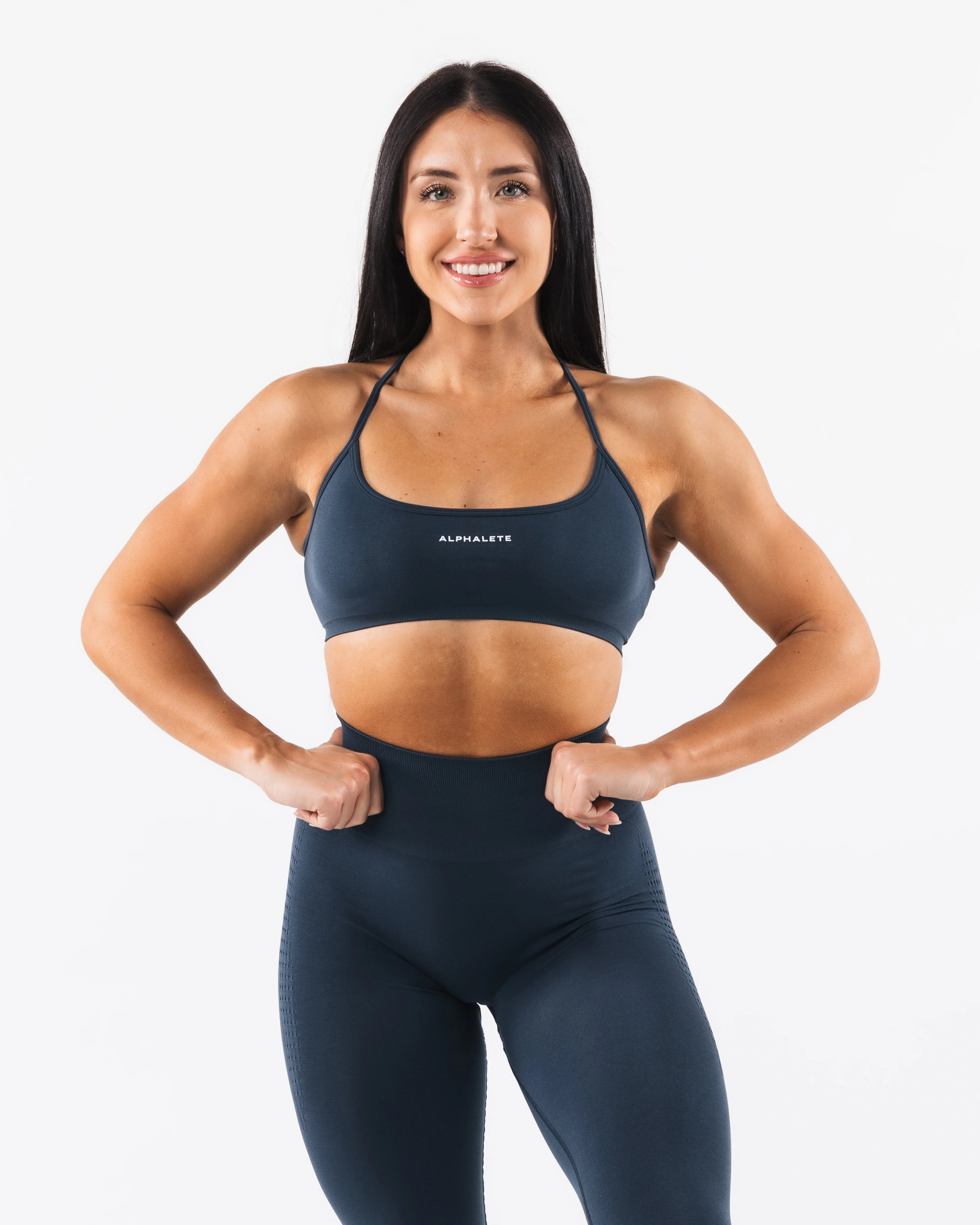 Amplify Back Cross Bra - Trusted Blue - Image 2